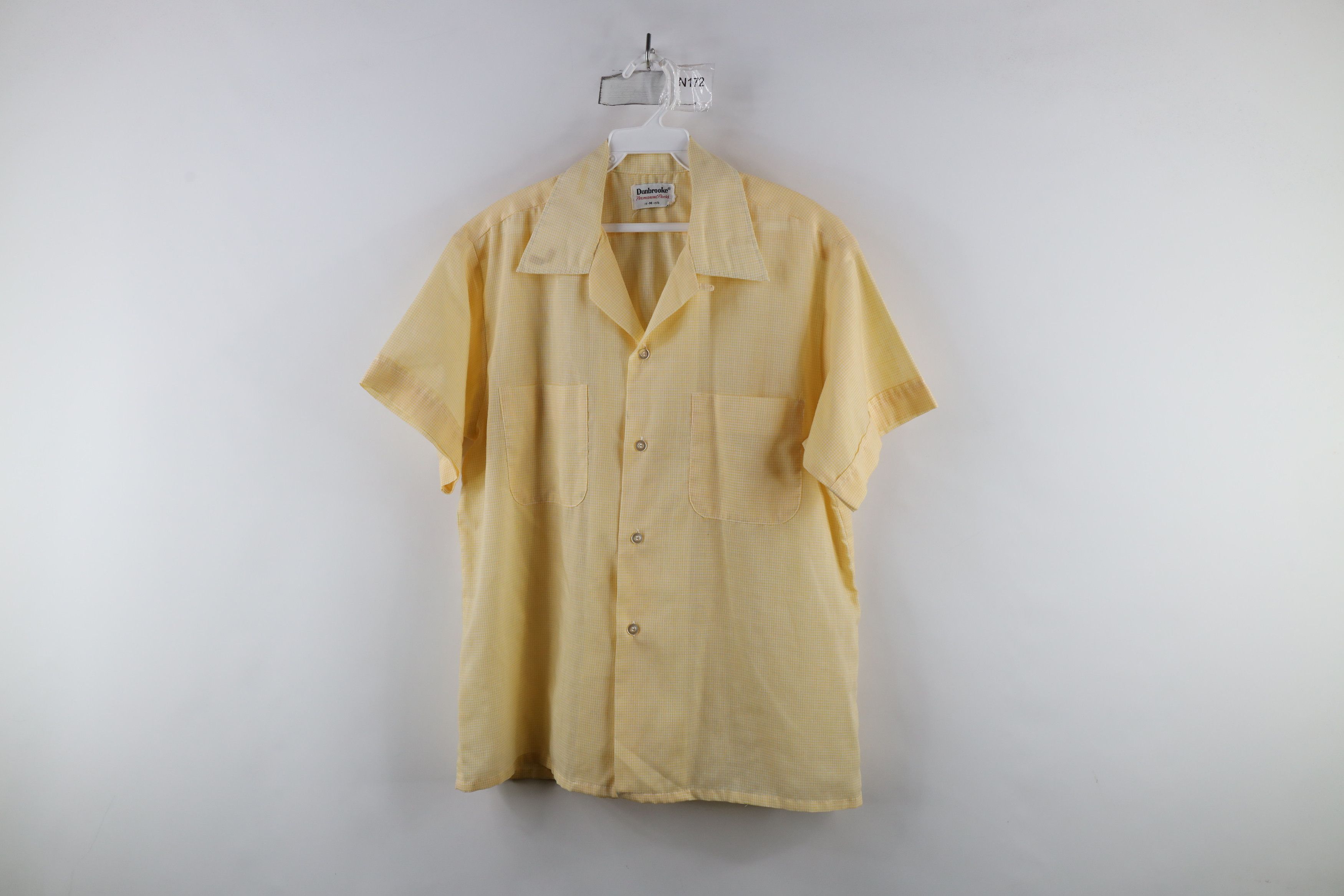 Vintage 50s 60s Rockabilly Looped Collar Button Shirt USA
