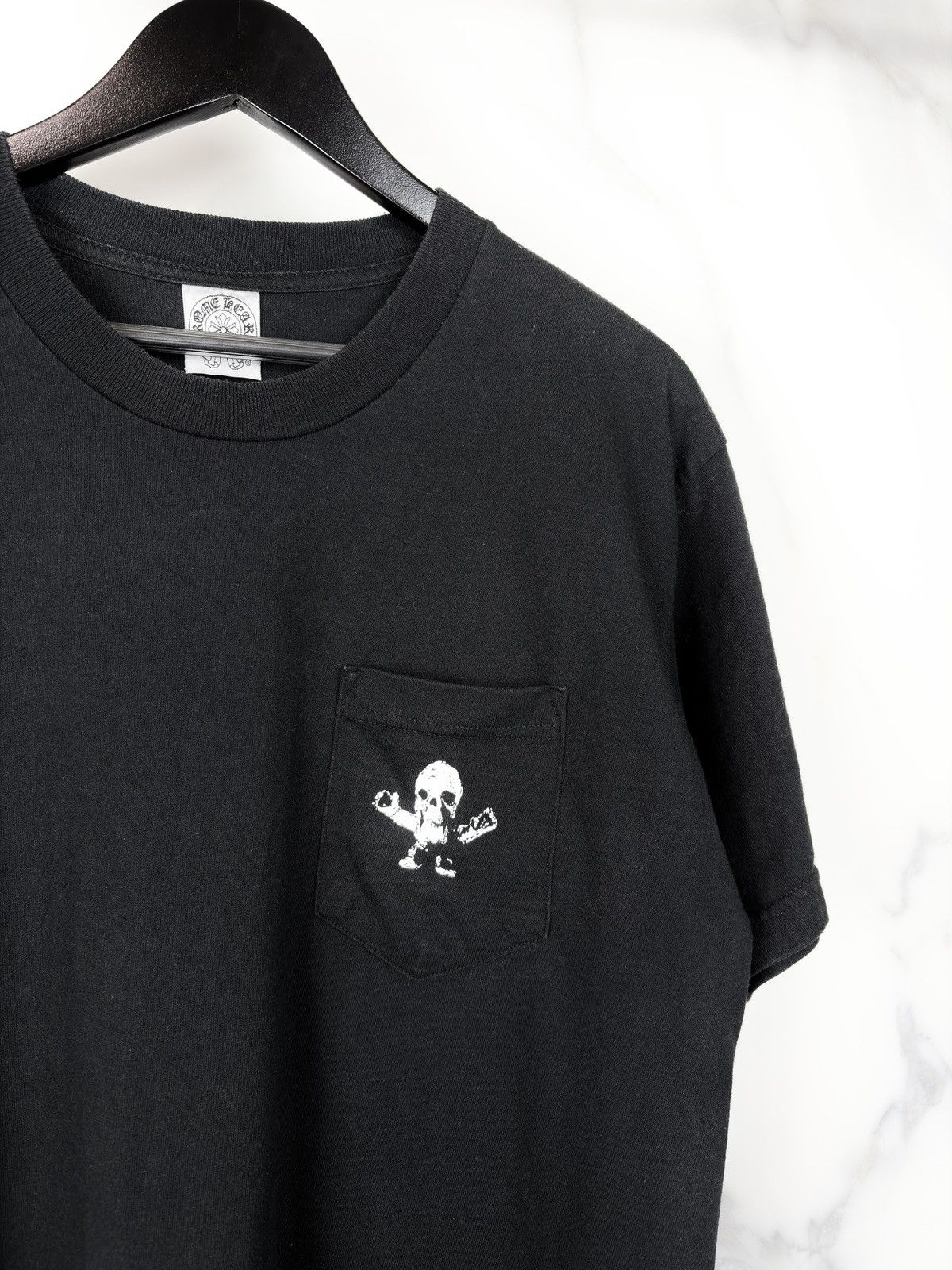 Chrome Hearts Chrome Hearts Vintage Foti Skull Harris Teeter Pocket Tshirt Size US L / EU 52-54 / 3 - 4 Thumbnail
