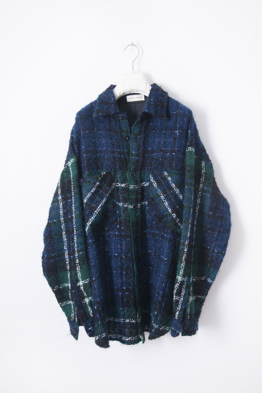 Faith Connexion Faith Connexion green tweed oversized shirt Size US S / EU 44-46 / 1 - 1 Thumbnail