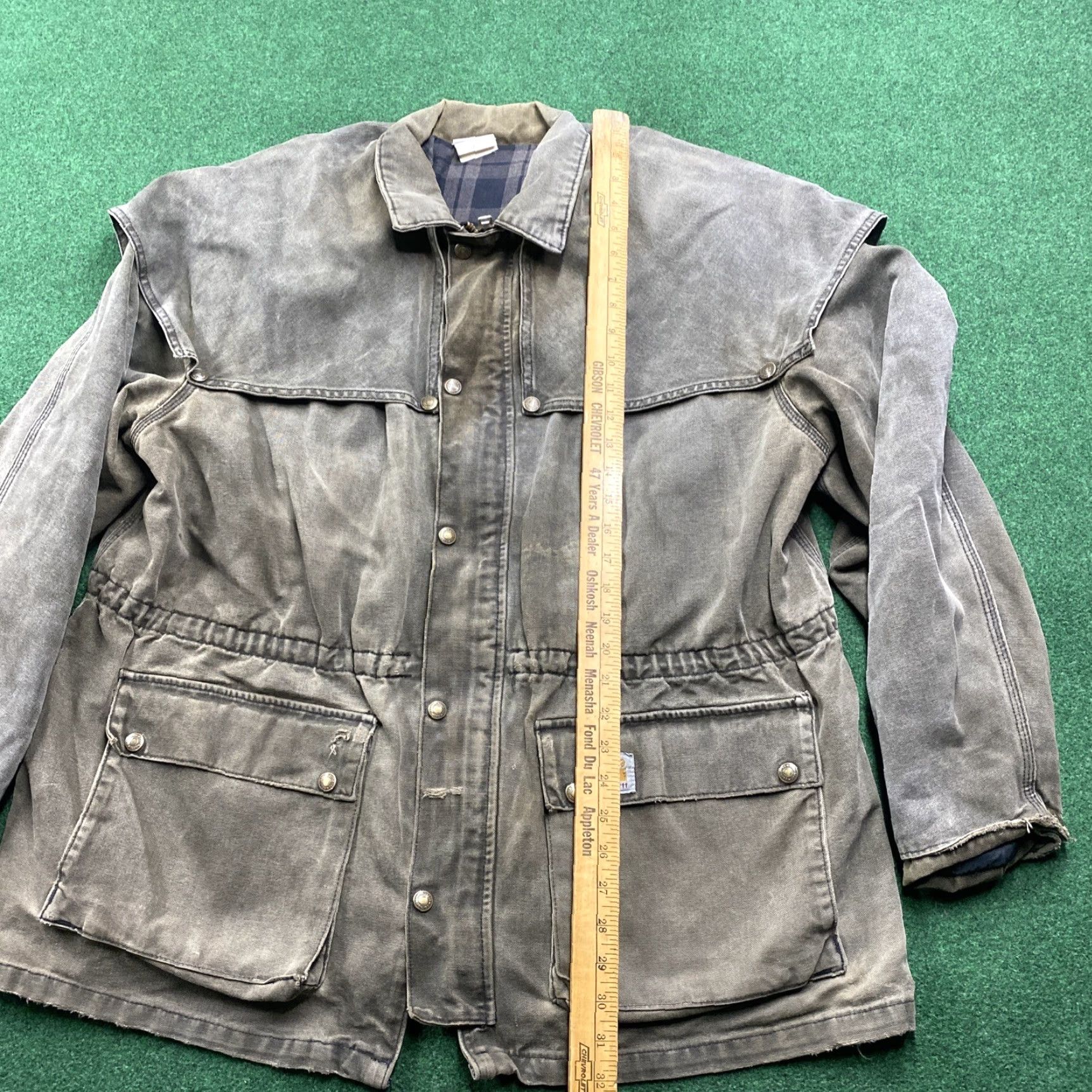 Carhartt VINTAGE Carhartt Jacket Mens XL Brown 90S Faded Barn Full Zip Work Coat USA MADE Size US XL / EU 56 / 4 - 7 Thumbnail