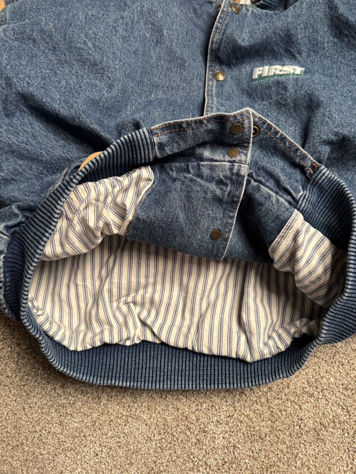 Other VINTAGE FIRST HERITAGE DENIM COLLEGIATE JACKET Size US M / EU 48-50 / 2 - 5 Thumbnail