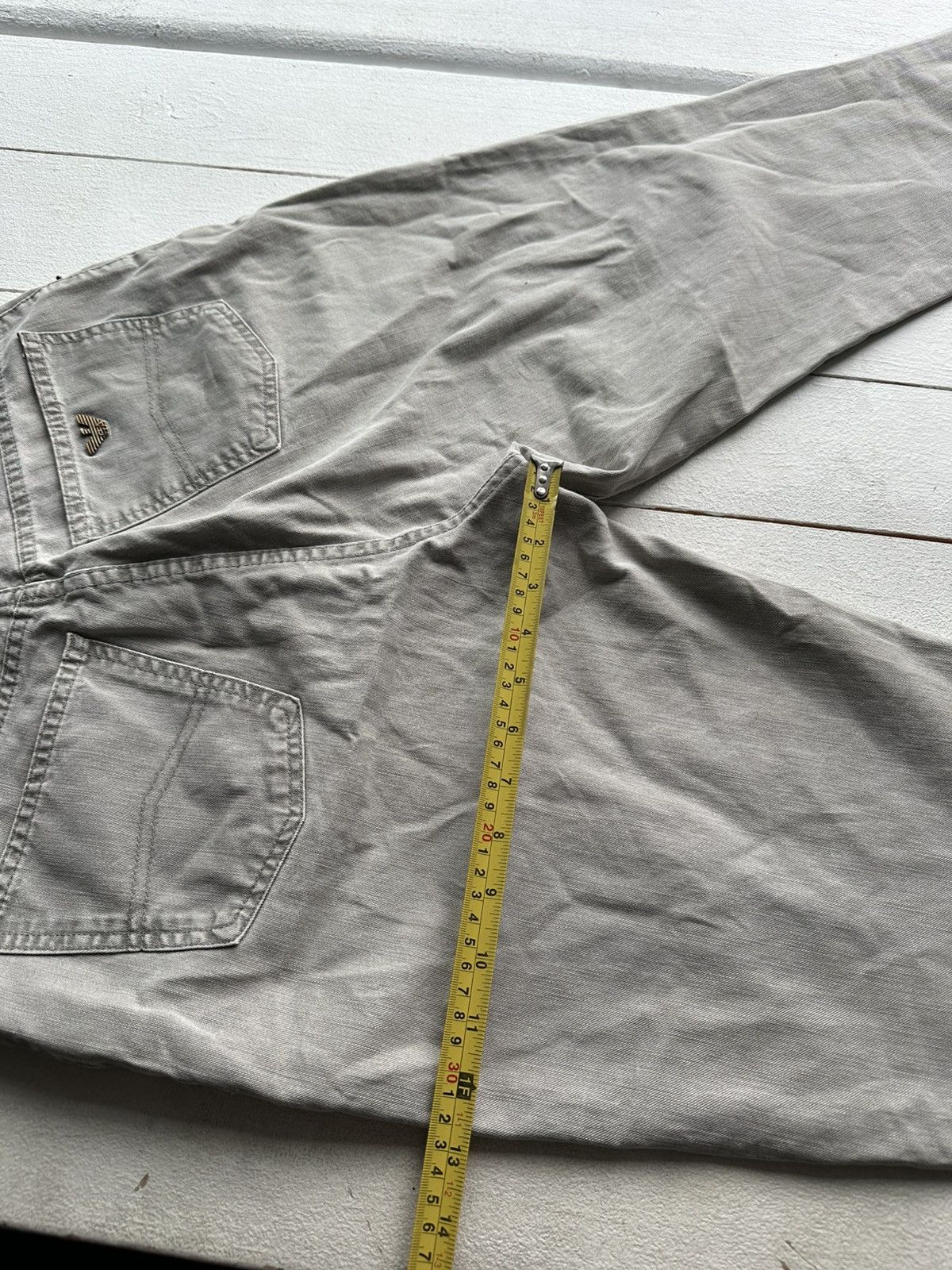 Giorgio Armani VNTG🚨90s Armani Jeans Denim Gray Baggy Mens Pants 30US Size US 32 / EU 48 - 20 Thumbnail