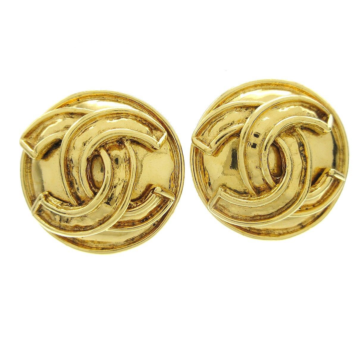 Chanel Chanel CC Button Clip-On Earrings Metal Size ONE SIZE - 1 Thumbnail