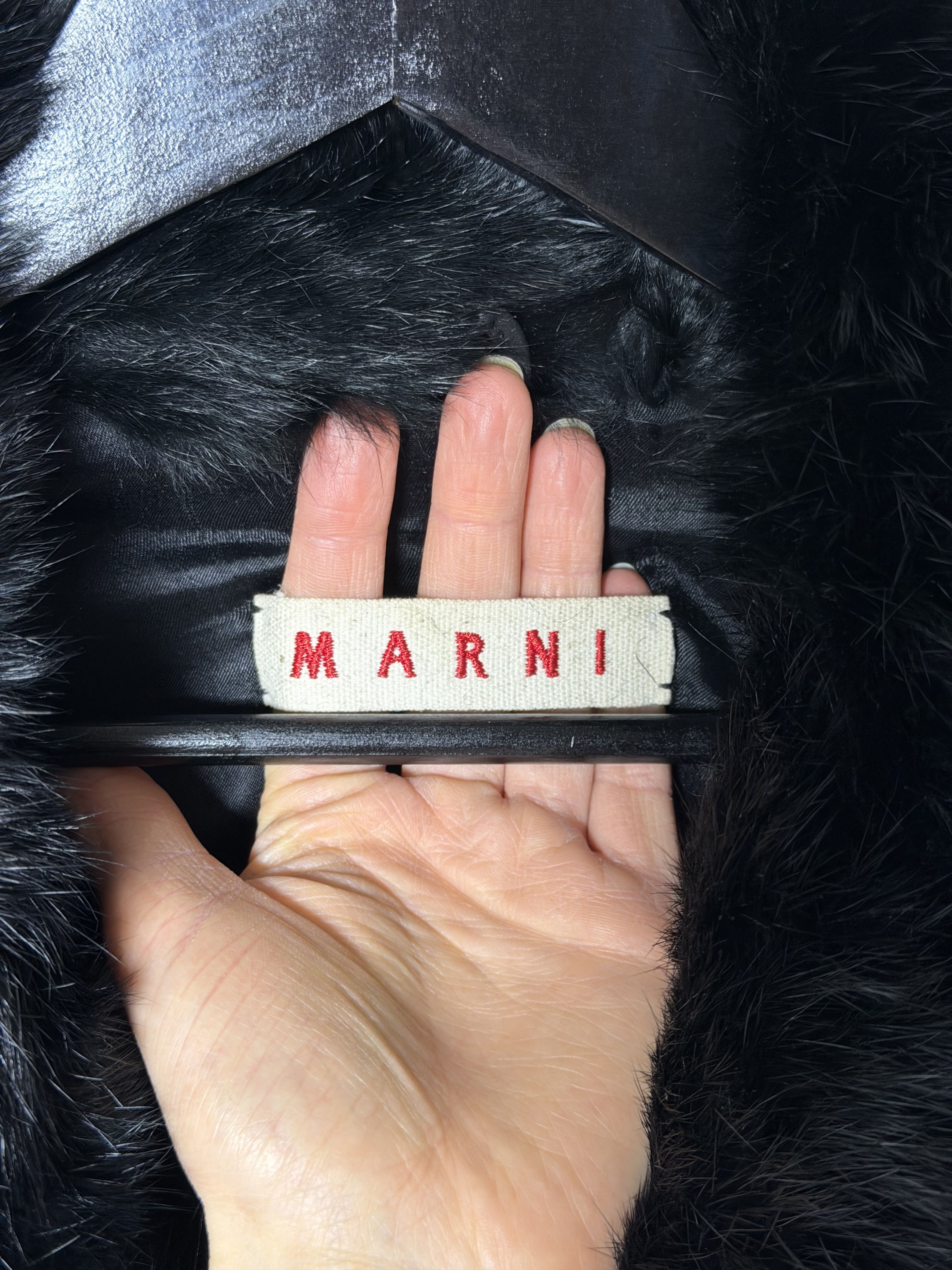 Marni Vintage Marni Black Coney Fur Coat With Satin Lining Size XXL / US 16-18 / IT 52-54 - 4 Thumbnail