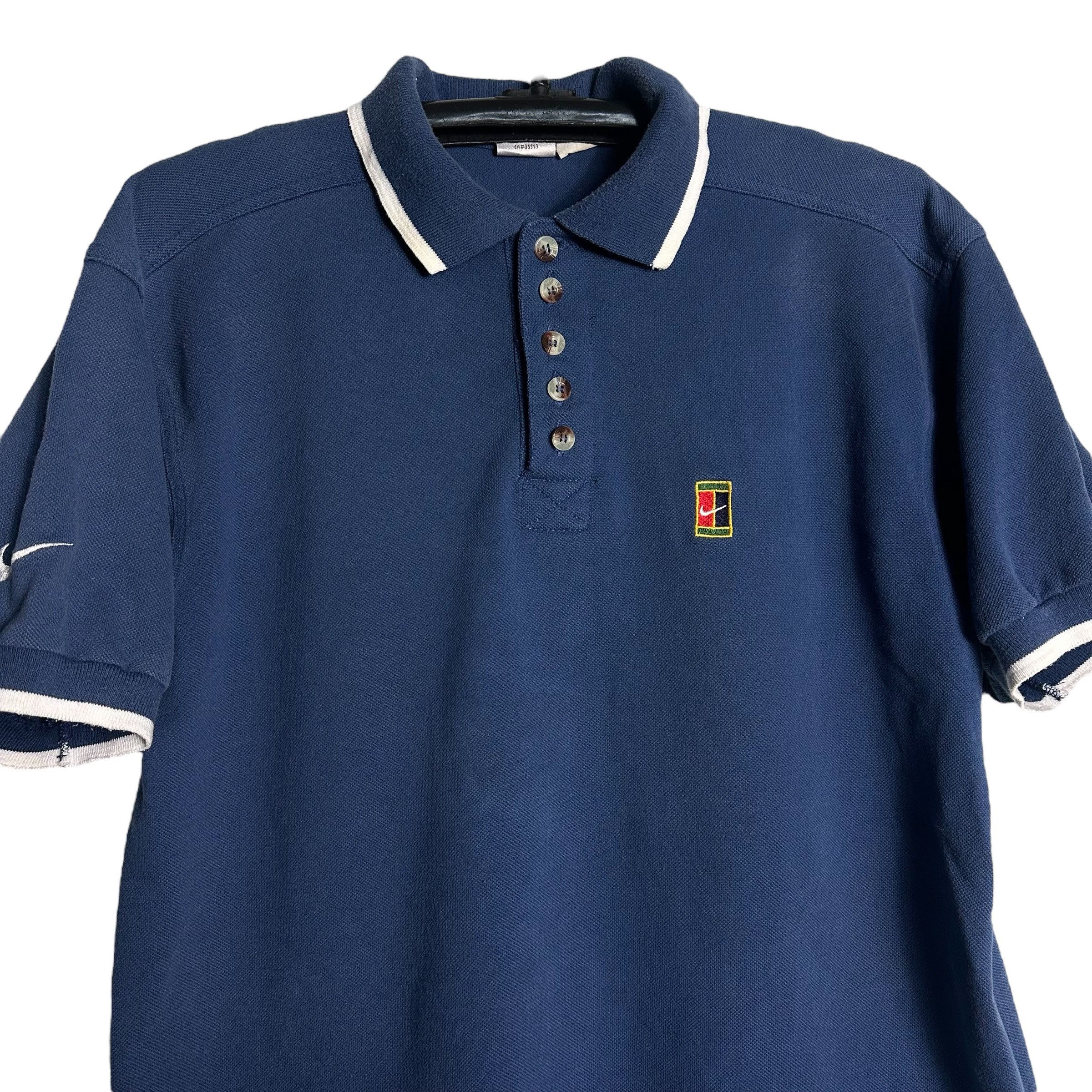 Nike 🔥RARE🔥Vintage Nike Court Ringer Polo Shirt Size US L / EU 52-54 / 3 - 2 Thumbnail