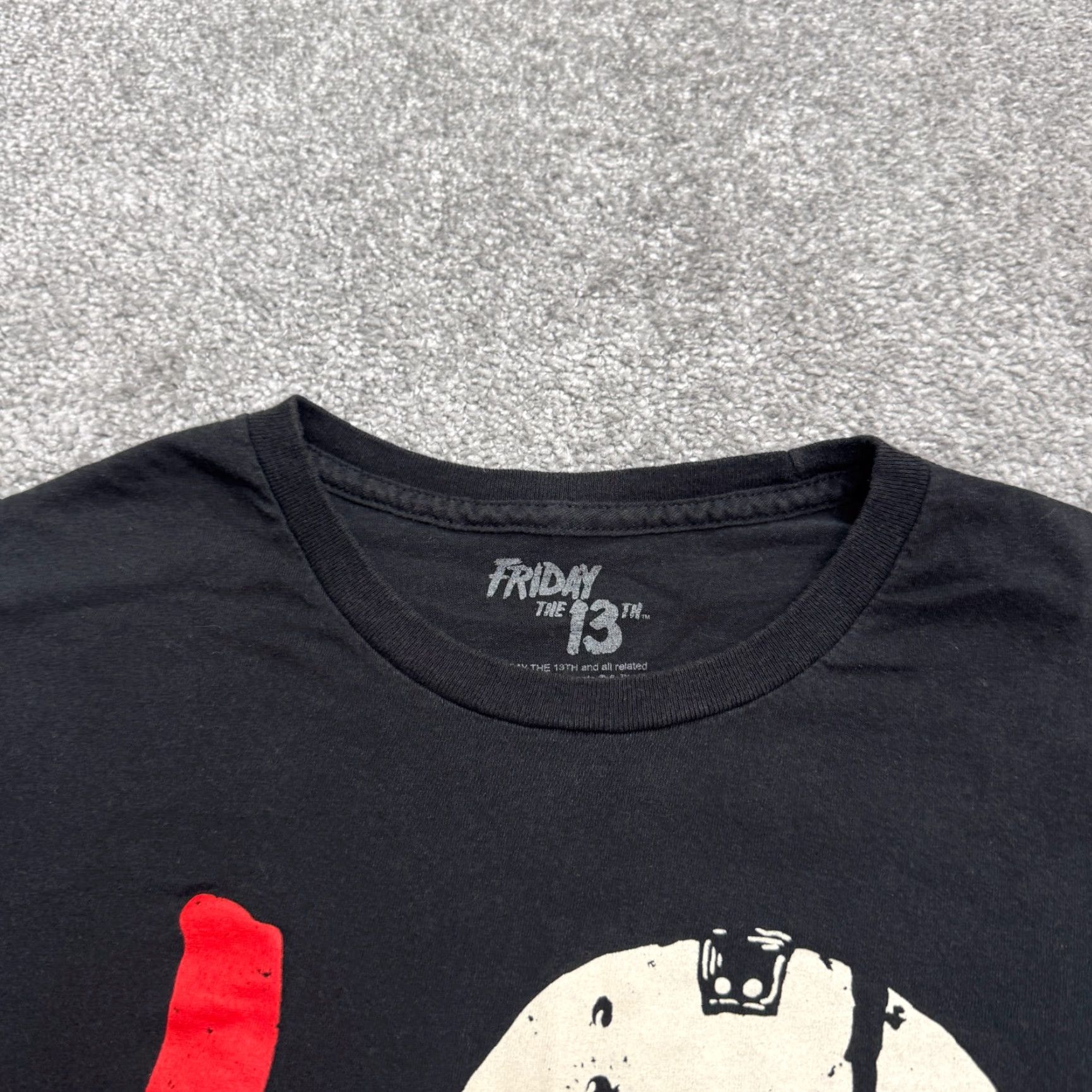 Vintage VINTAGE Friday The 13th Shirt Mens Medium Black Short Sleeve Crew Neck Graphic Tee Size US M / EU 48-50 / 2 - 4 Thumbnail