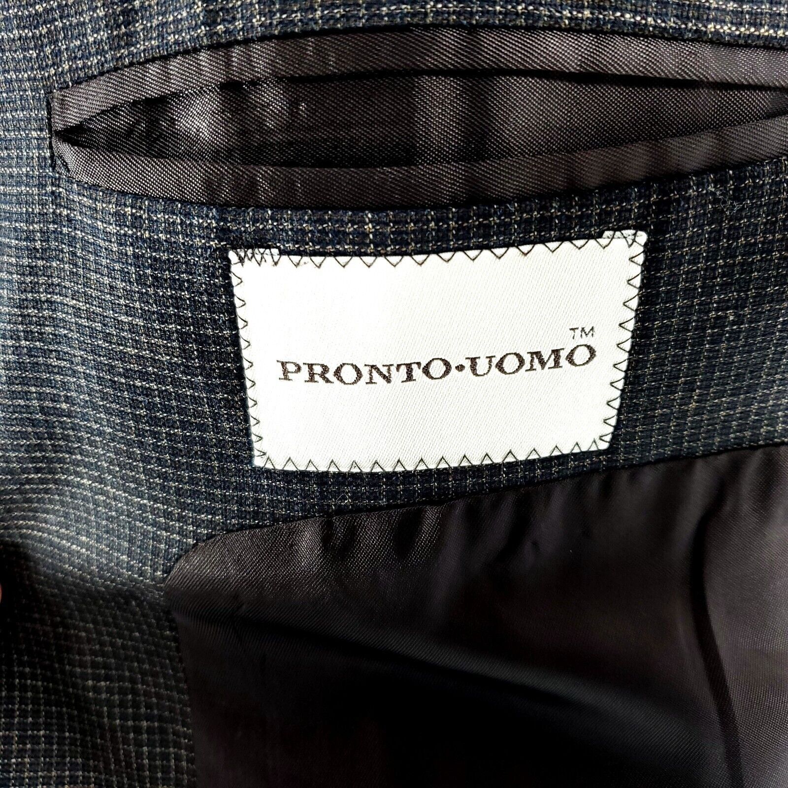 Pronto Uomo Pronto Uomo Textured Wool Silk 3 Button Sport Coat 38R Black Size 38R - 7 Thumbnail