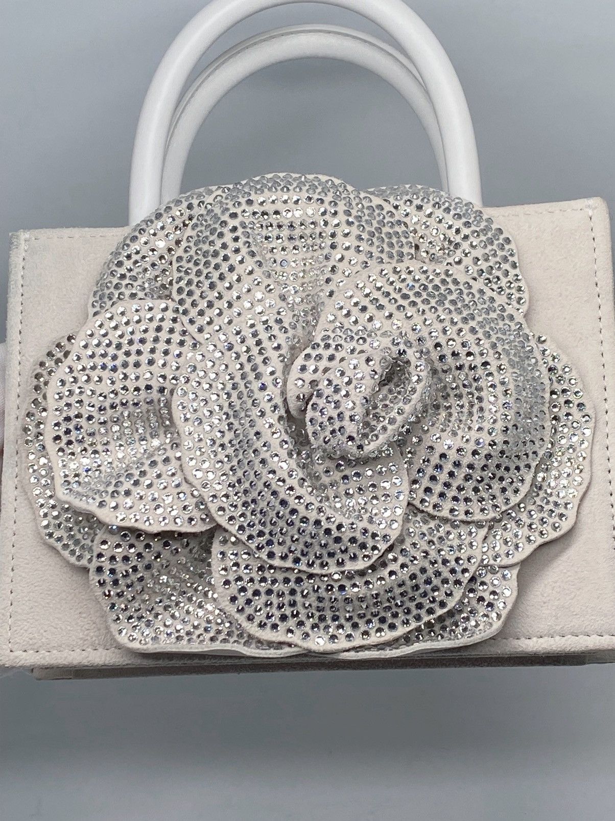 MACH & MACH Mach & Mach Crystal Flower Suede Bag Size ONE SIZE - 9 Thumbnail