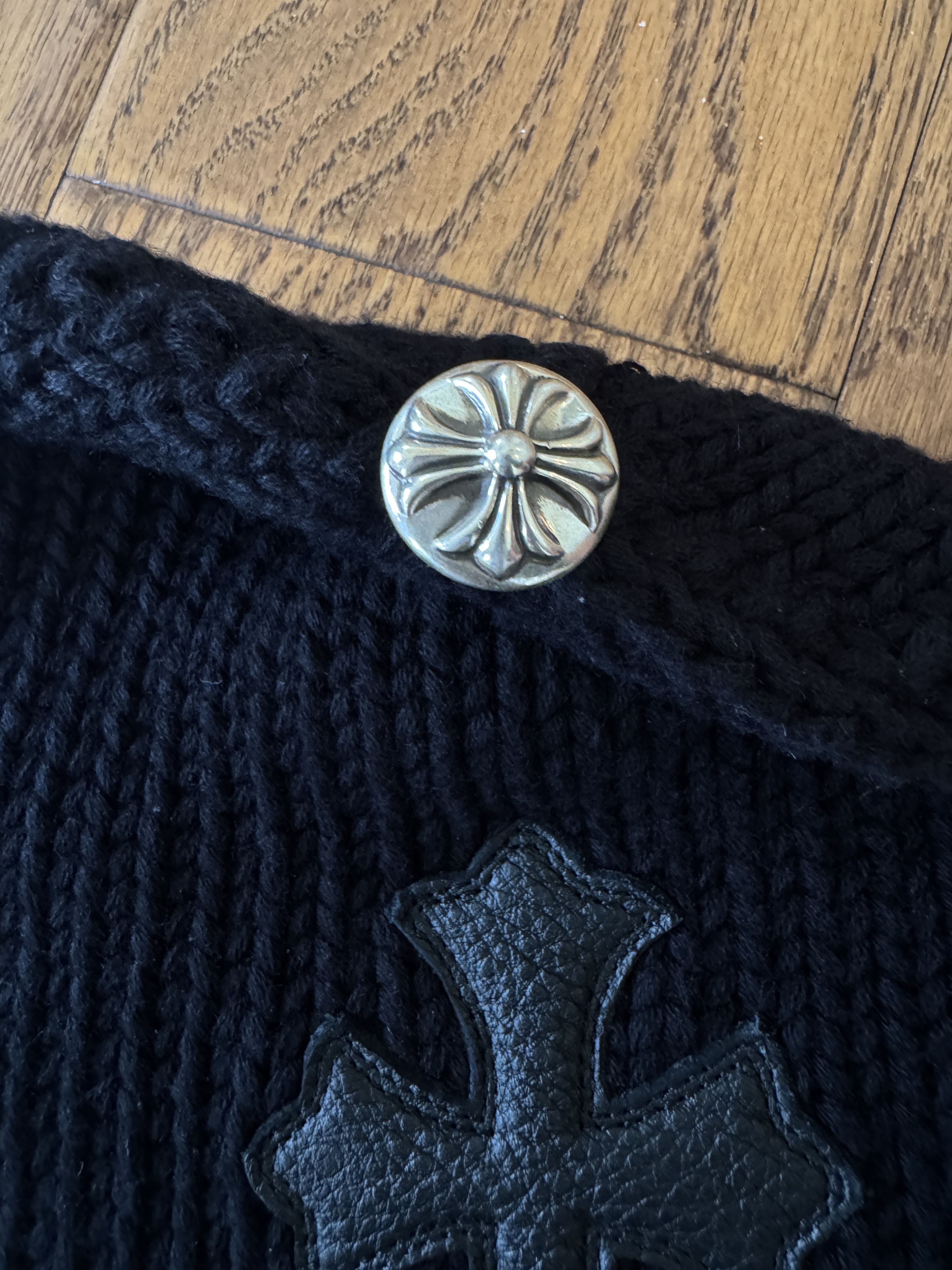 Chrome Hearts Chrome Hearts Cashmere Beanie with Cross Patch Size ONE SIZE - 4 Thumbnail