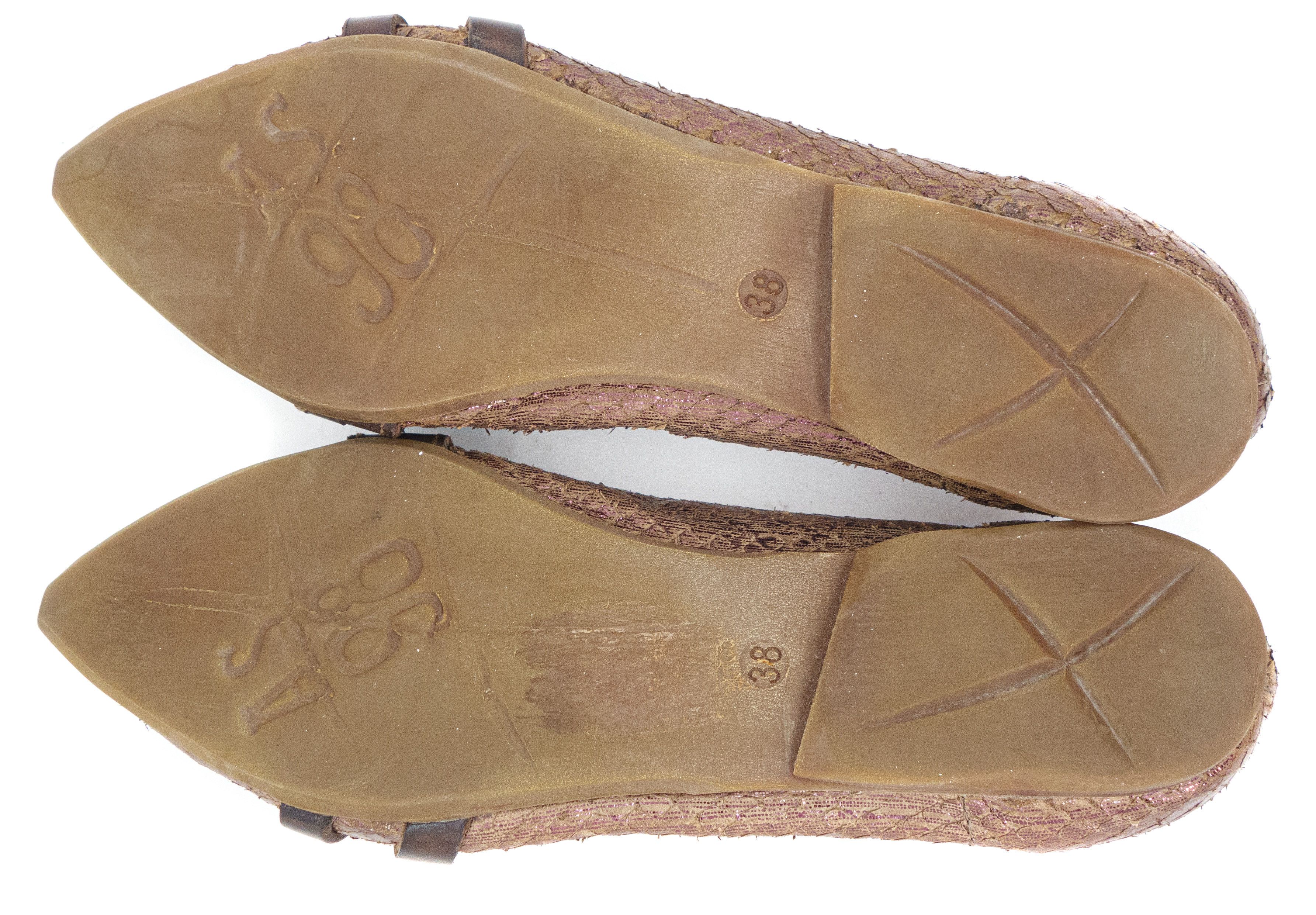 A.S.98 Belted Grunge Boat Ballet Shoes Size US 8 / IT 38 - 4 Thumbnail