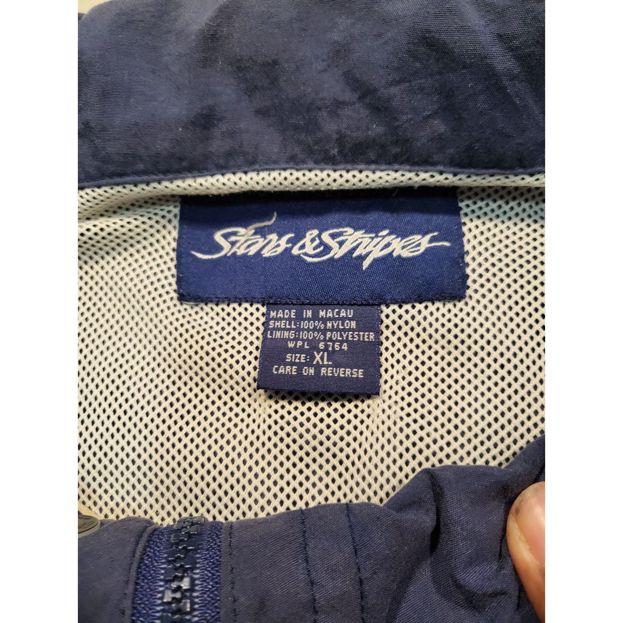 Vintage Vintage Stars & Stripes Windbreaker Men Sz XL Full Zip Denni Size US XL / EU 56 / 4 - 5 Thumbnail