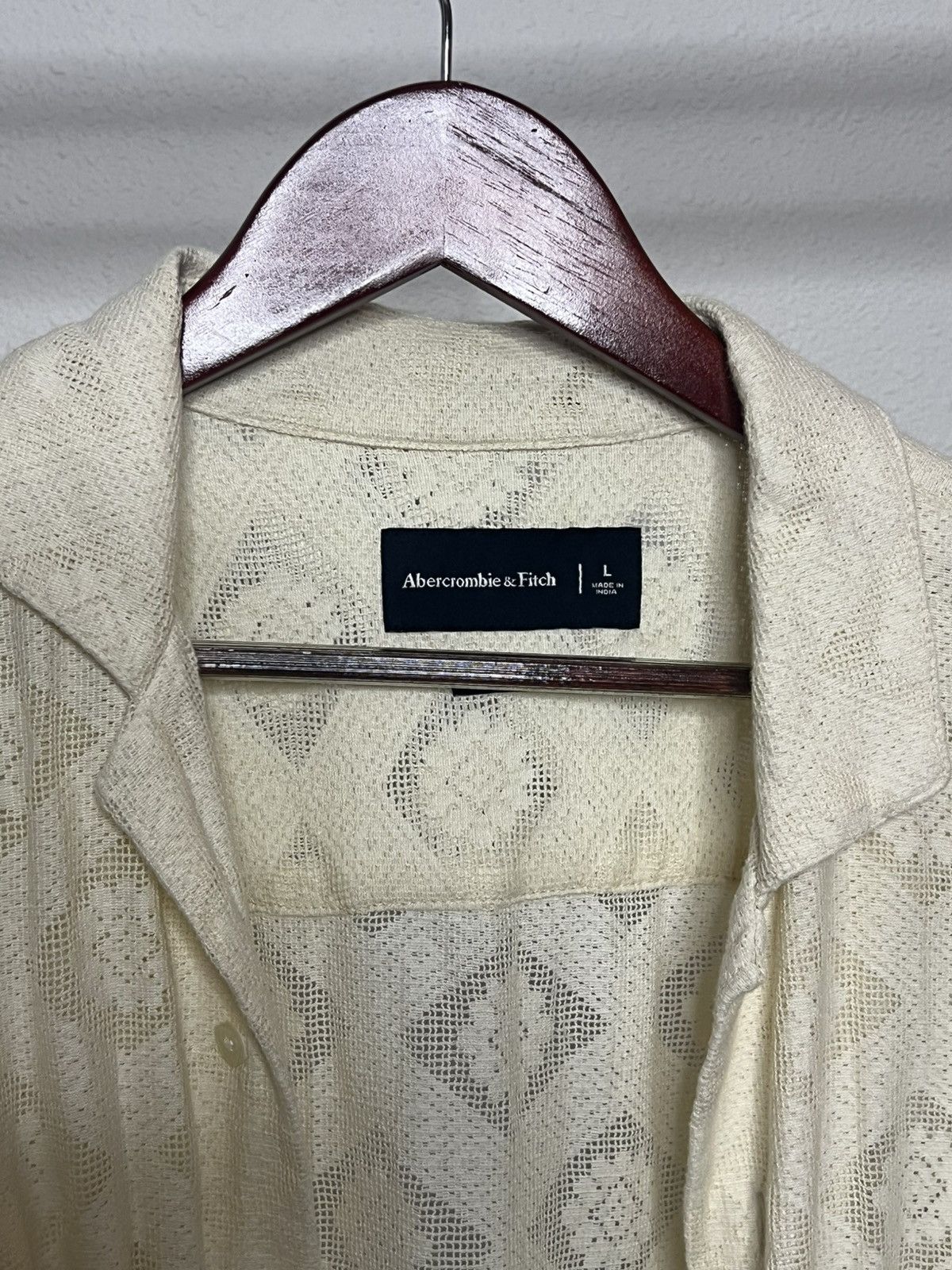 Abercrombie & Fitch Crochet Shirt Size US L / EU 52-54 / 3 - 3 Thumbnail