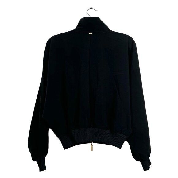 Other St. John Lightweight Bomber Jacket Gold Tone Zip Black Sz P Size S / US 4 / IT 40 - 5 Thumbnail