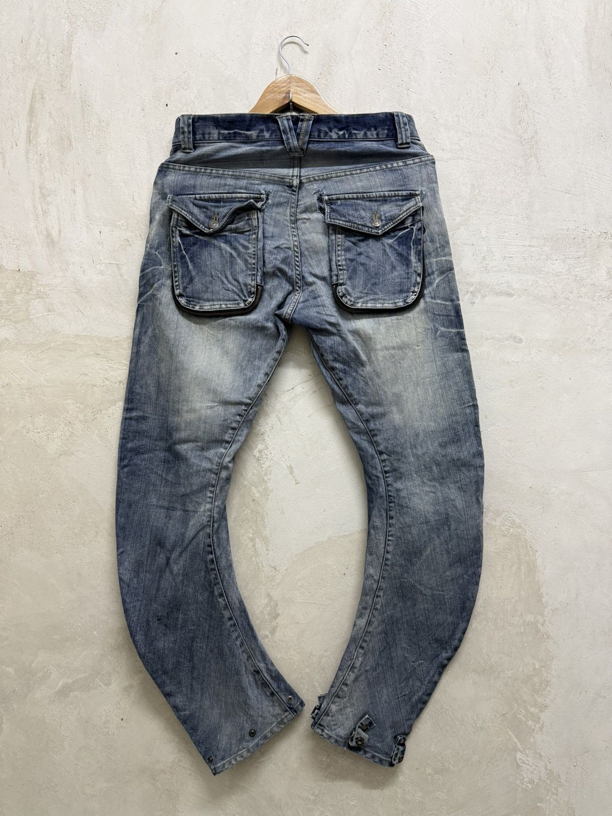 Le Grande Bleu (L.G.B.) ☠️ Archival PPFM lgb style Bondage Curved Denim Size US 32 / EU 48 - 2 Thumbnail