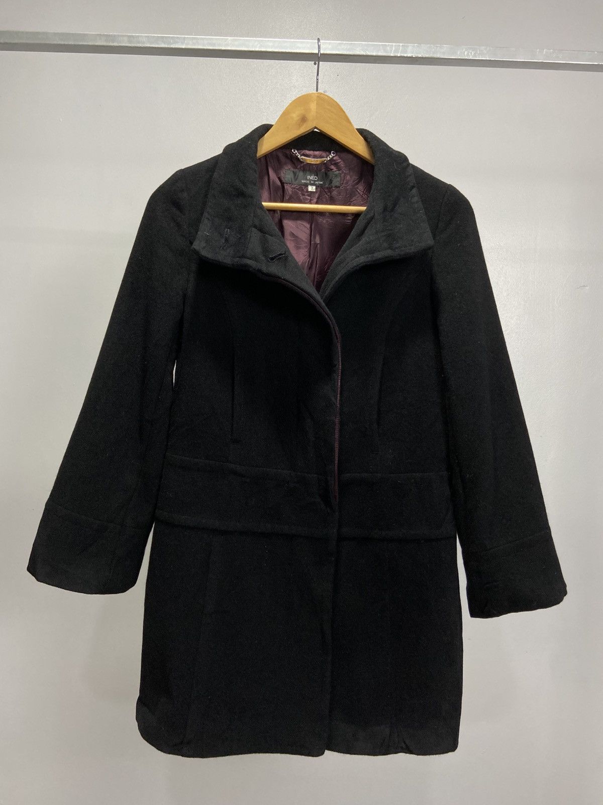 Ined by Yohji Yamamoto black wool long coats