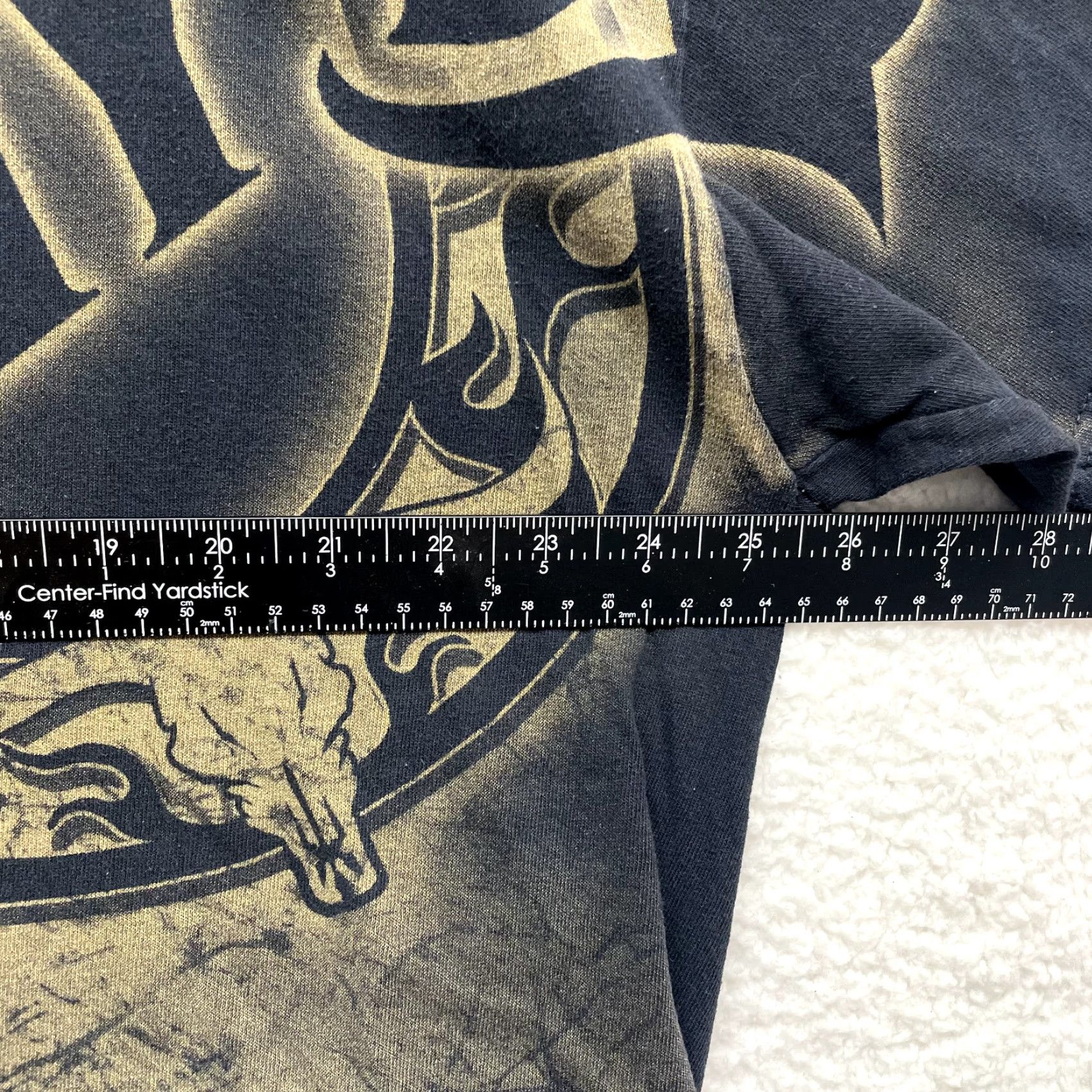 Gloverall Y2K Vintage Cowboy Up T-Shirt Graphic Tee 2XL Black Mens Grunge Western Horse All Over Print Size US XXL / EU 58 / 5 - 5 Thumbnail