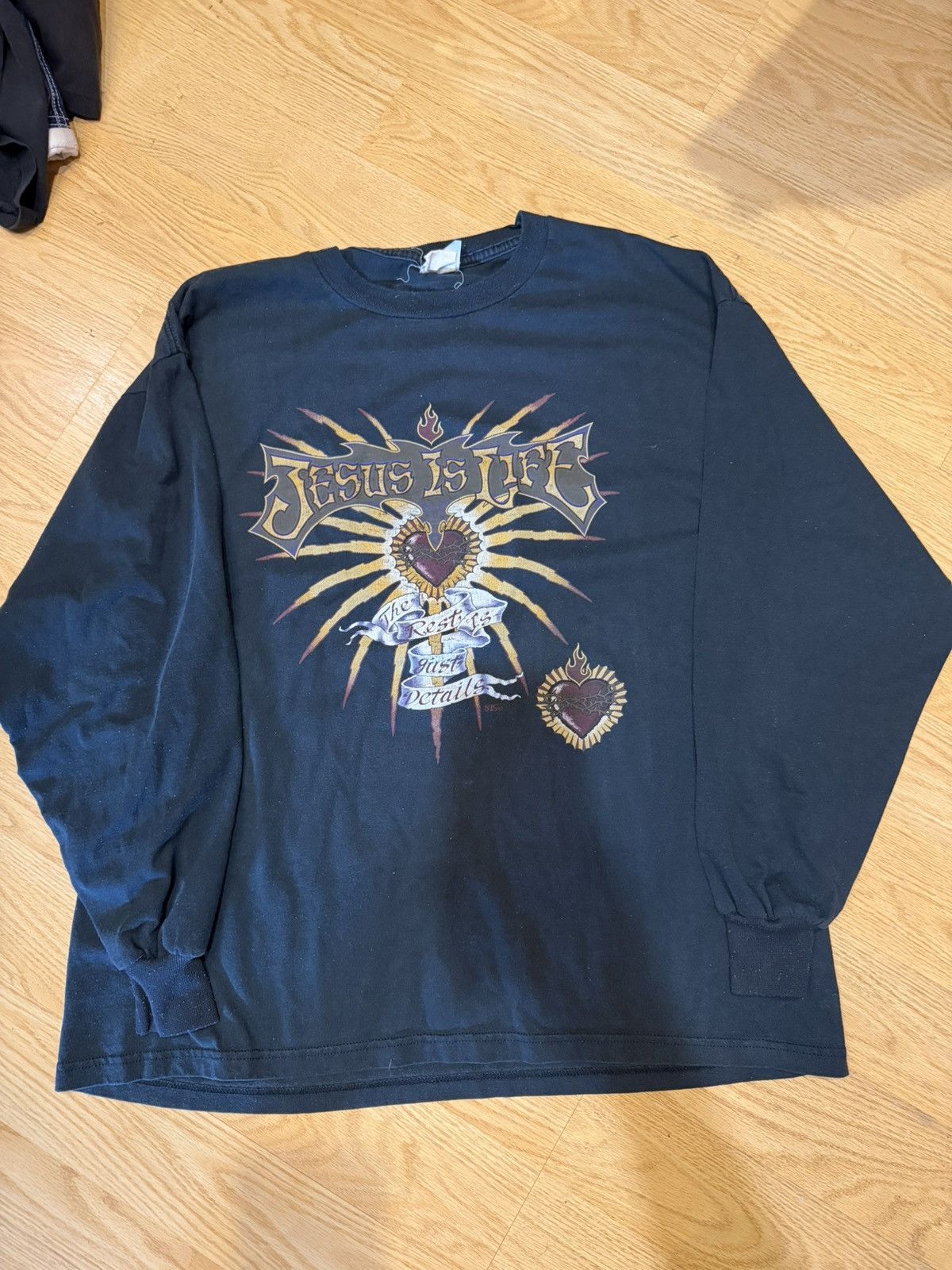 Vintage Vintage jesus long sleeve t shirt size 2XL faded Size US XXL / EU 58 / 5 - 1 Thumbnail