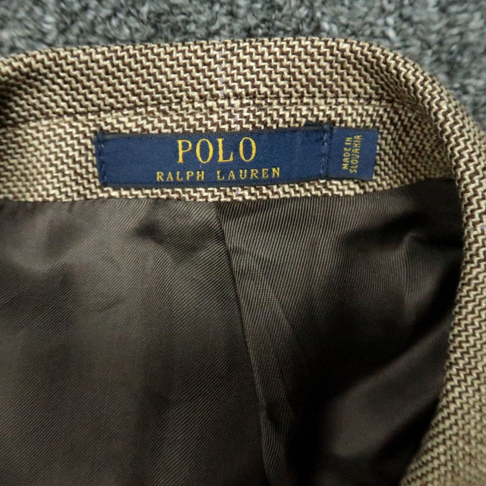 Polo Ralph Lauren Polo Ralph Lauren Blazer Mens 40R Brown Wool Silk Custom Fit Single-Breasted 2-Button Notch Lapel Vented Coat Size US L / EU 52-54 / 3 - 3 Thumbnail
