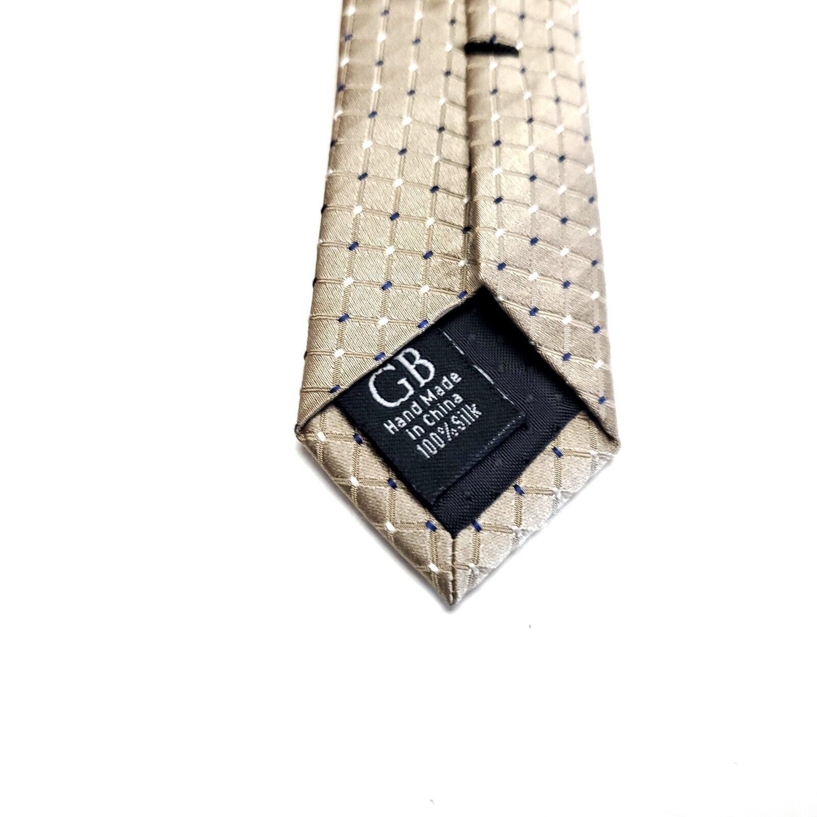Other Geoffrey Beene Tan Woven Check Silk Tie Size ONE SIZE - 4 Thumbnail