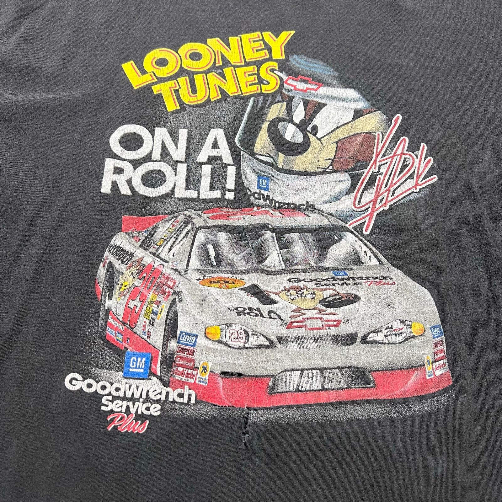 Chase Authentics Vintage 90s Kevin Harvick T Shirt 2XL Black Looney Tunes Size US XXL / EU 58 / 5 - 2 Thumbnail