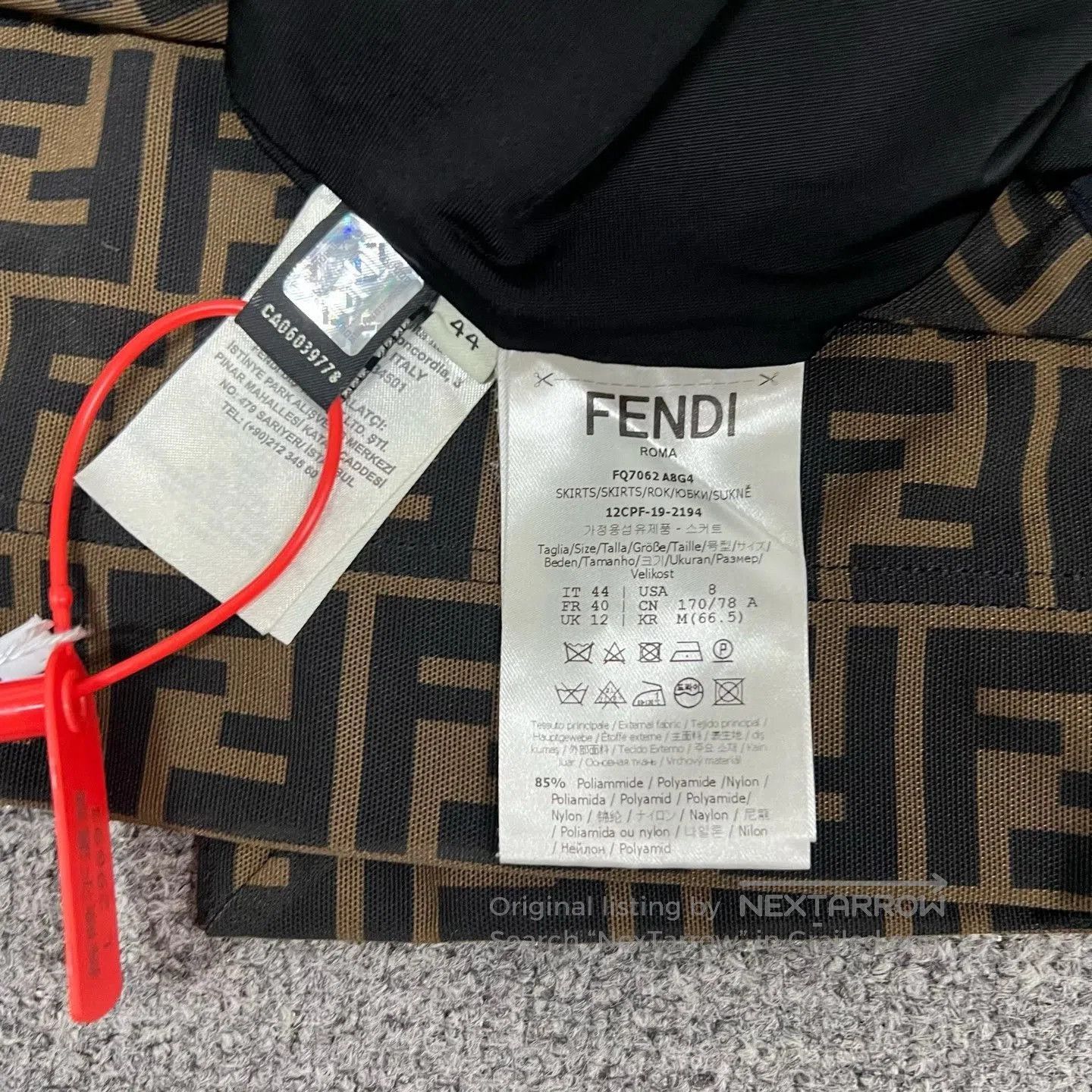 Fendi Fendi FF Logo Print Long Skirt. Size 41" - 5 Thumbnail