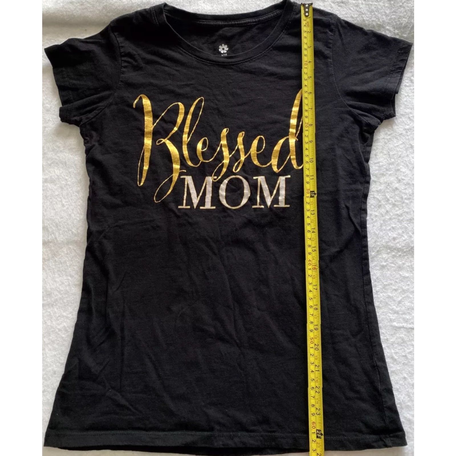 MOTHER Blessed Mom T-Shirt Ladies Short Sleeve Crew Neck Size S Black Mommy Mothers Day Wife Boys Girls Mens Womens Size S / US 4 / IT 40 - 5 Thumbnail