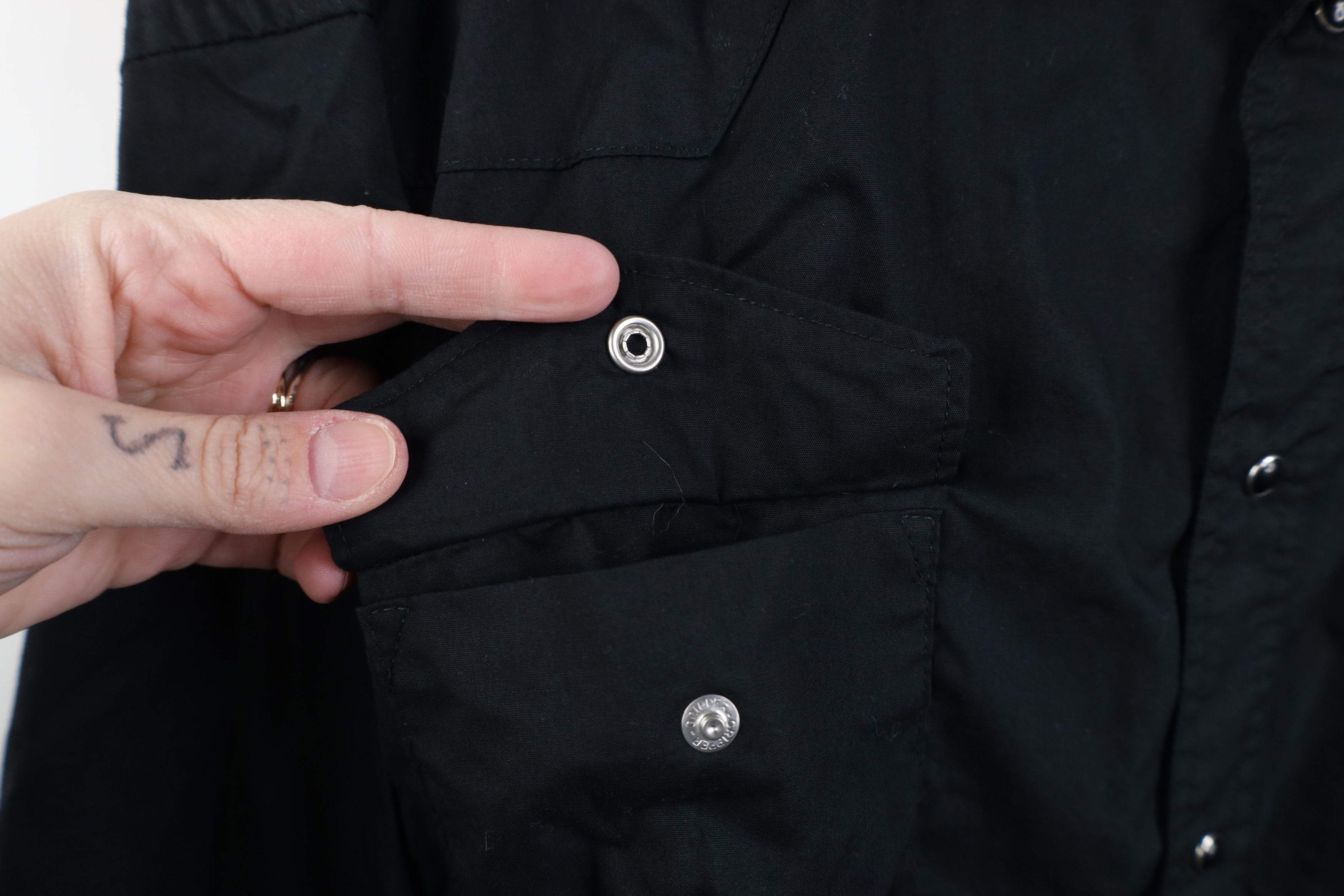 Wrangler Vintage 90s Wrangler Western Cowboy Snap Button Shirt Black Size US XXL / EU 58 / 5 - 4 Thumbnail