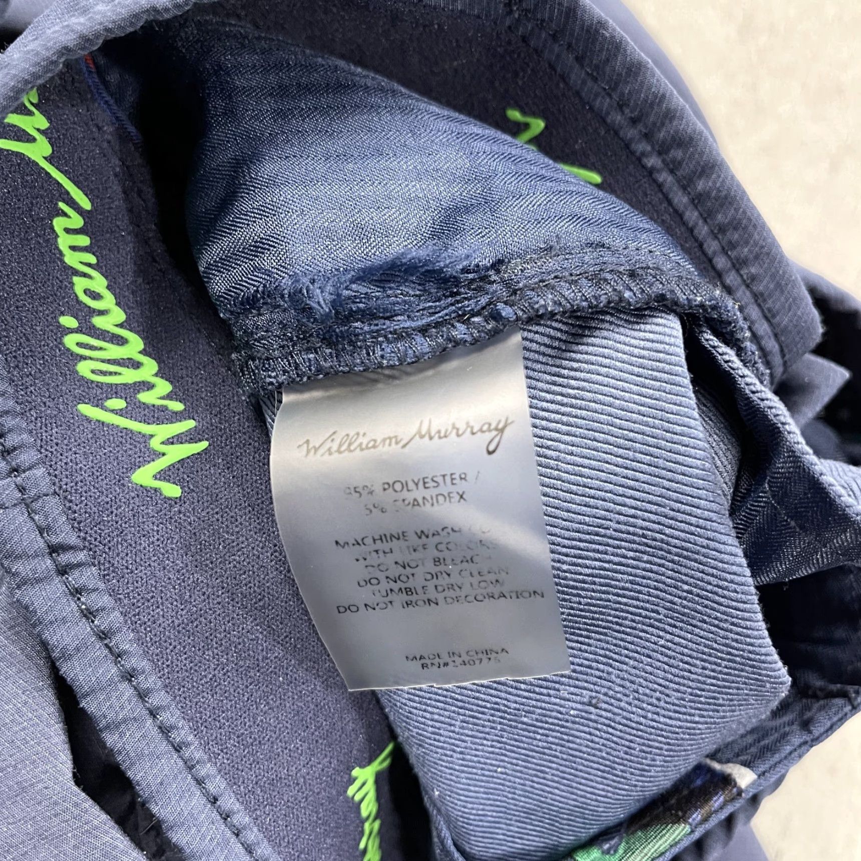 Vintage William Murray Shorts Mens 40 Blue Straight Fit Chino Plaid Trim Summer Golf Size US 40 / EU 56 - 5 Thumbnail