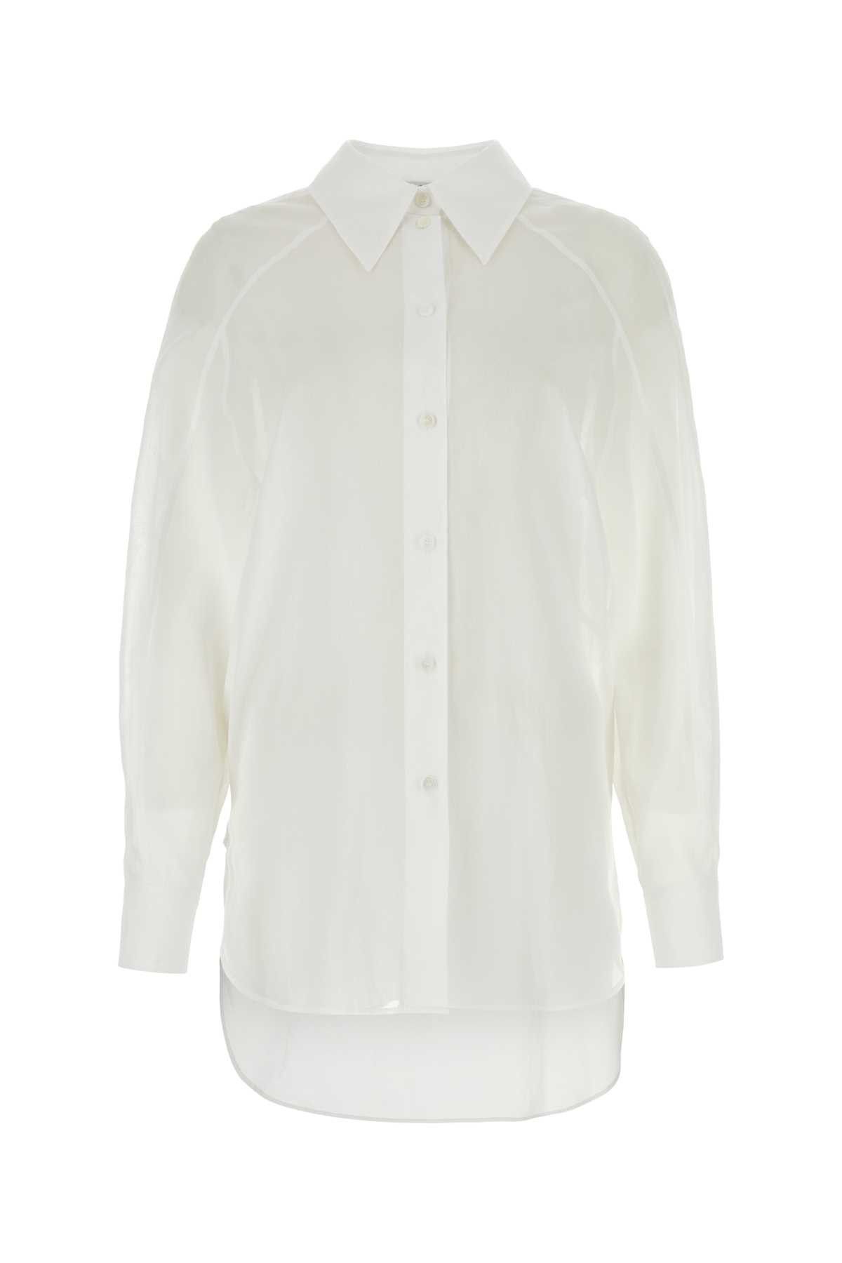 image of Alberta Ferretti White Cotton Shirt, Women's (Size Small)