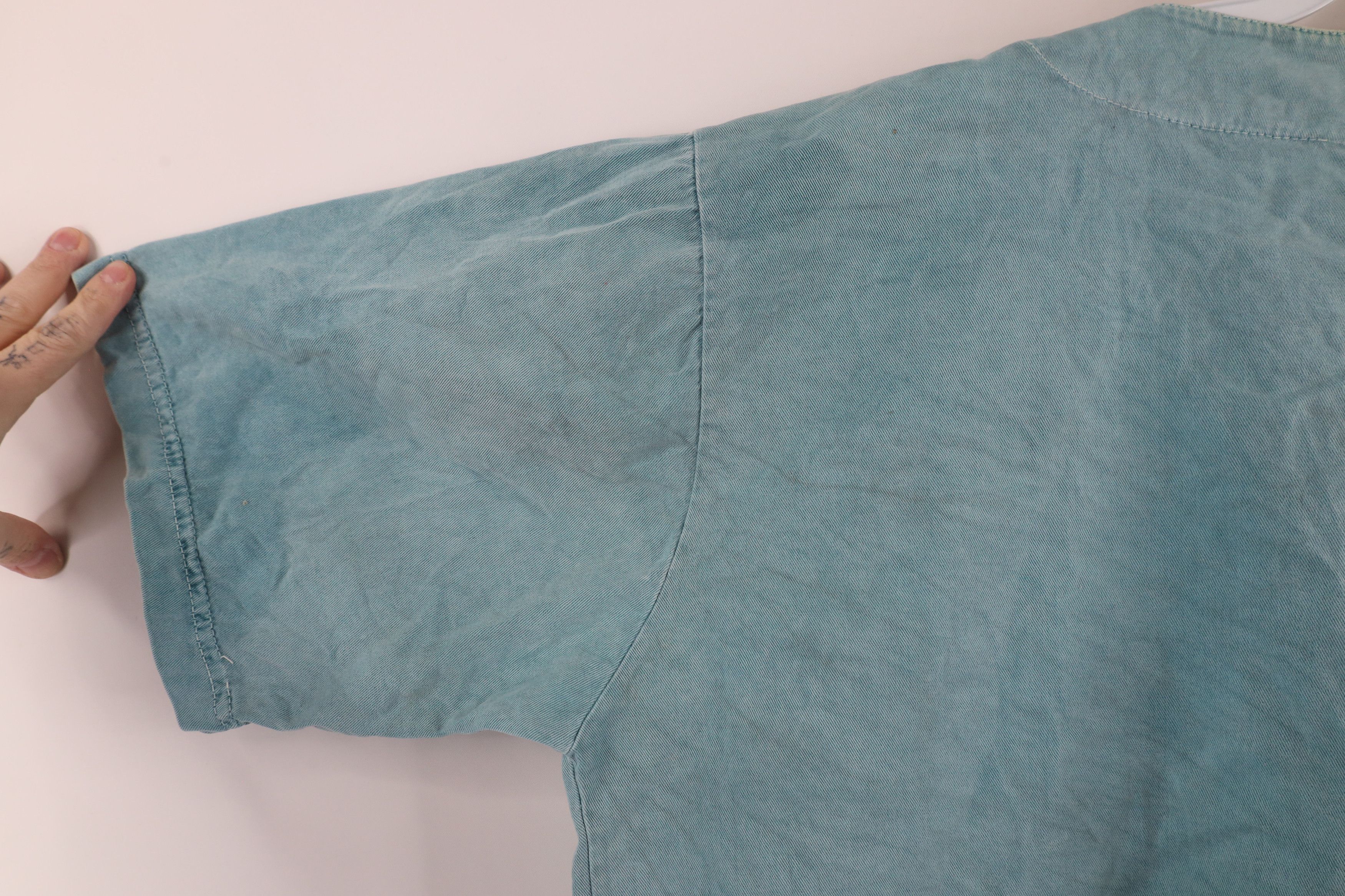 Vintage Vintage 50s 60s Streetwear Blank Rayon Baseball Jersey Teal Size US XL / EU 56 / 4 - 9 Thumbnail