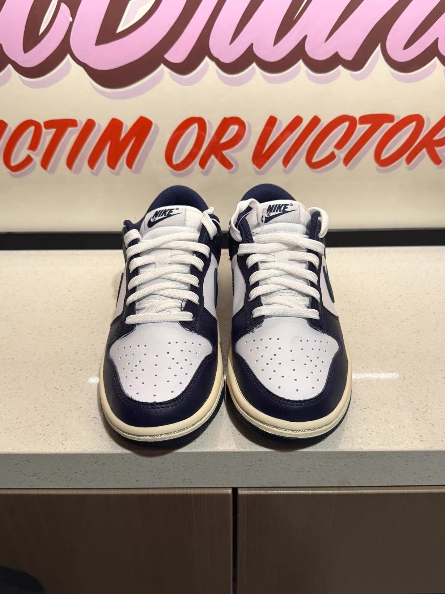Nike Nike Dunk "Midnight Navy and White"sneakers, Ｑ20 Size US 7.5 / IT 37.5 - 2 Thumbnail