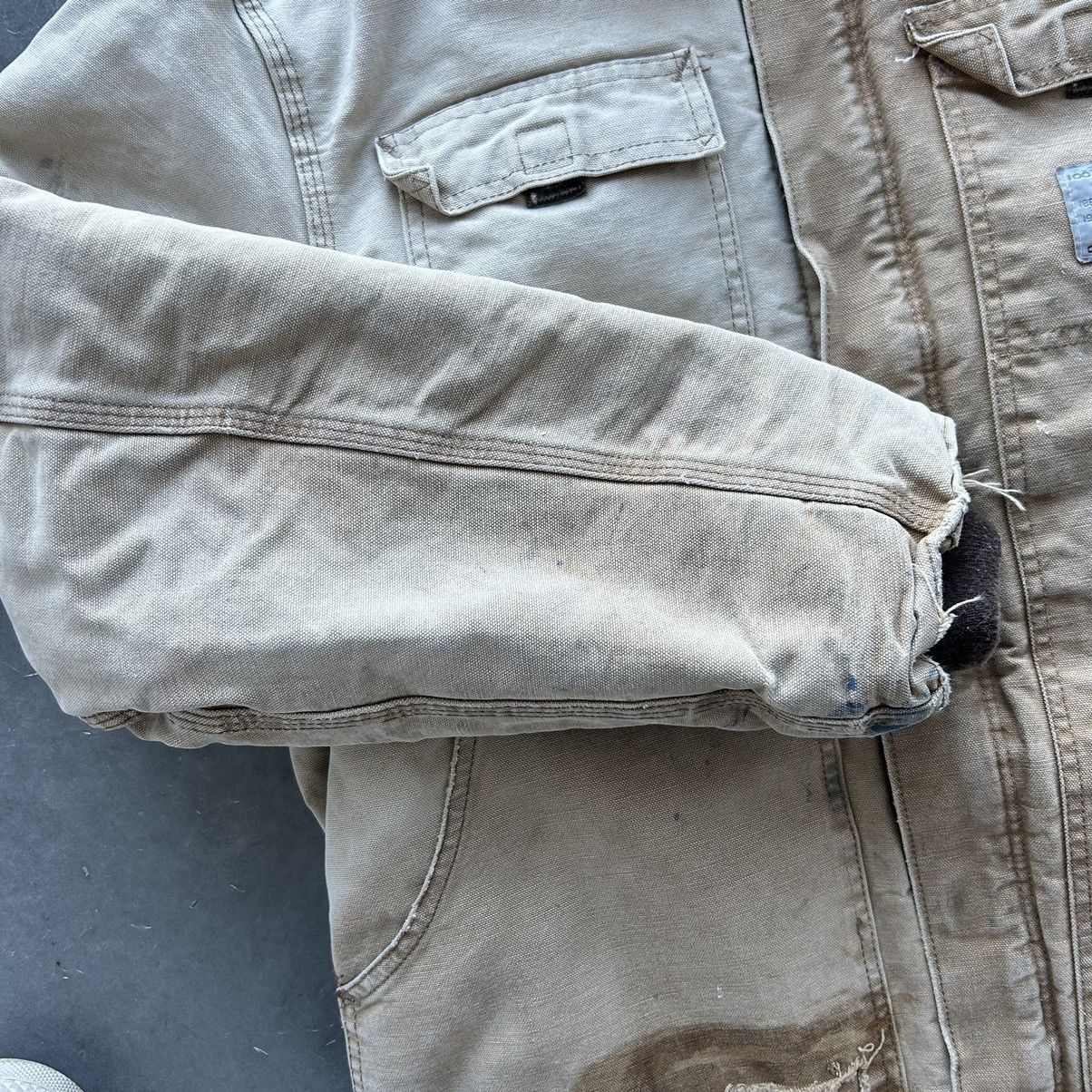 Carhartt × Vintage Crazy Vintage 80s Thrashed Carhartt Chore Barn Coat Grunge Size US XL / EU 56 / 4 - 18 Thumbnail