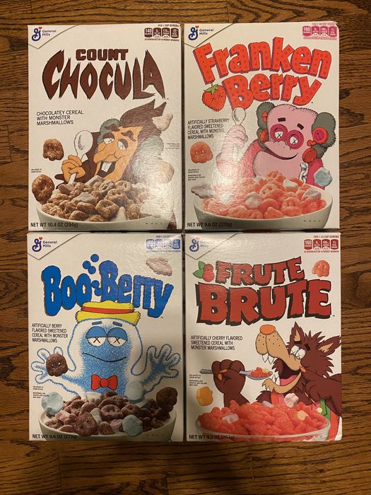 Kaws Kaws x General Mills Monster Cereal Set w/ Limited Figures | Grailed