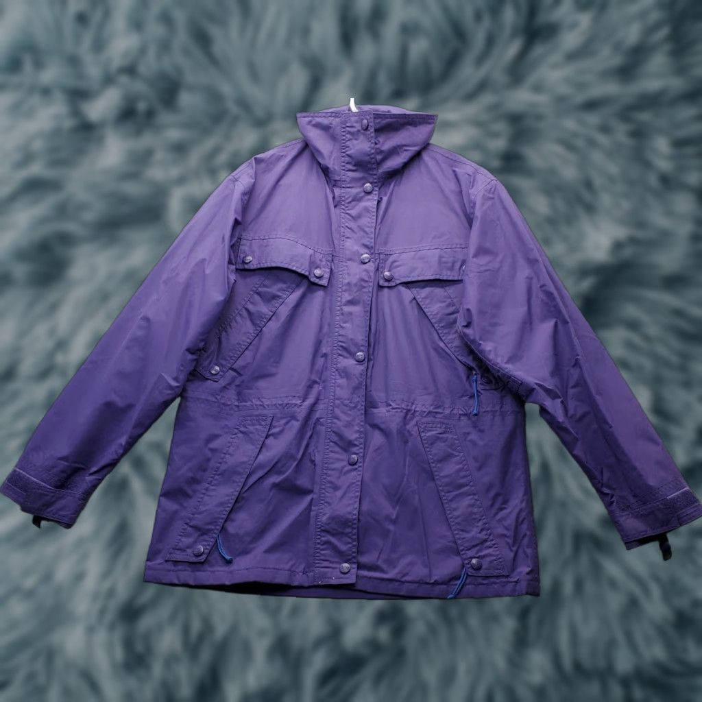 Vintage REI Rain Jacket Women Size 8 Purple Lined Adjustable Waist Front Zip Inside Zip Windbreaker Casual Outdoor Mens Womens Size M / US 6-8 / IT 42-44 - 1 Thumbnail