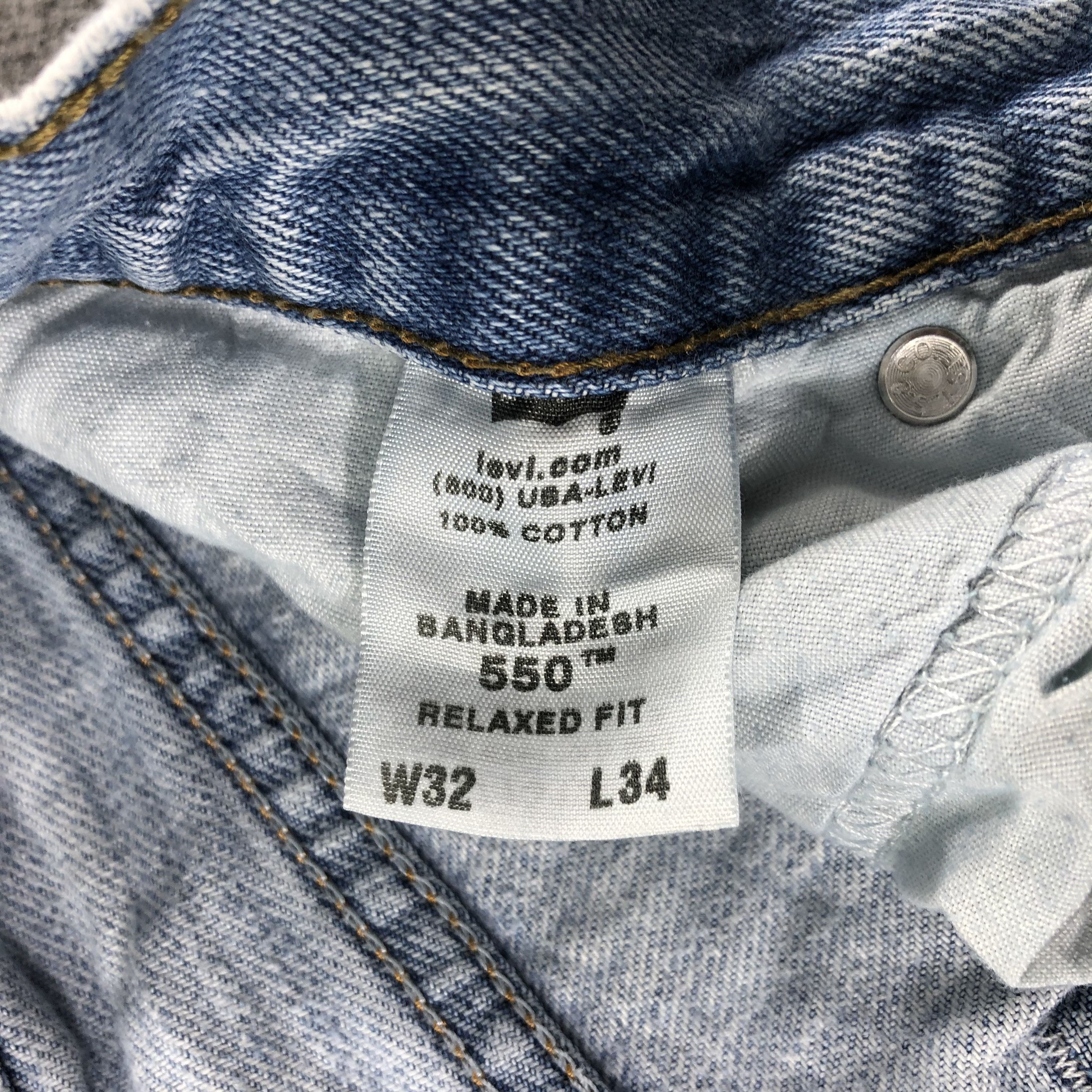 Levi's Vintage Blue Wash Levis 550 Jeans-J2595 Size US 31 - 12 Thumbnail