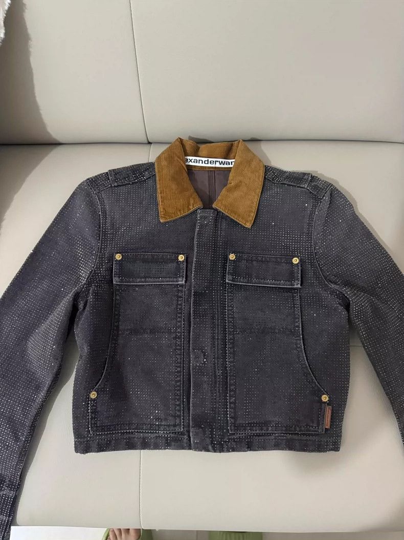 Alexander Wang Alexander Wang Crystal Studded Denim Jacket Size M / US 6-8 / IT 42-44 - 1 Thumbnail