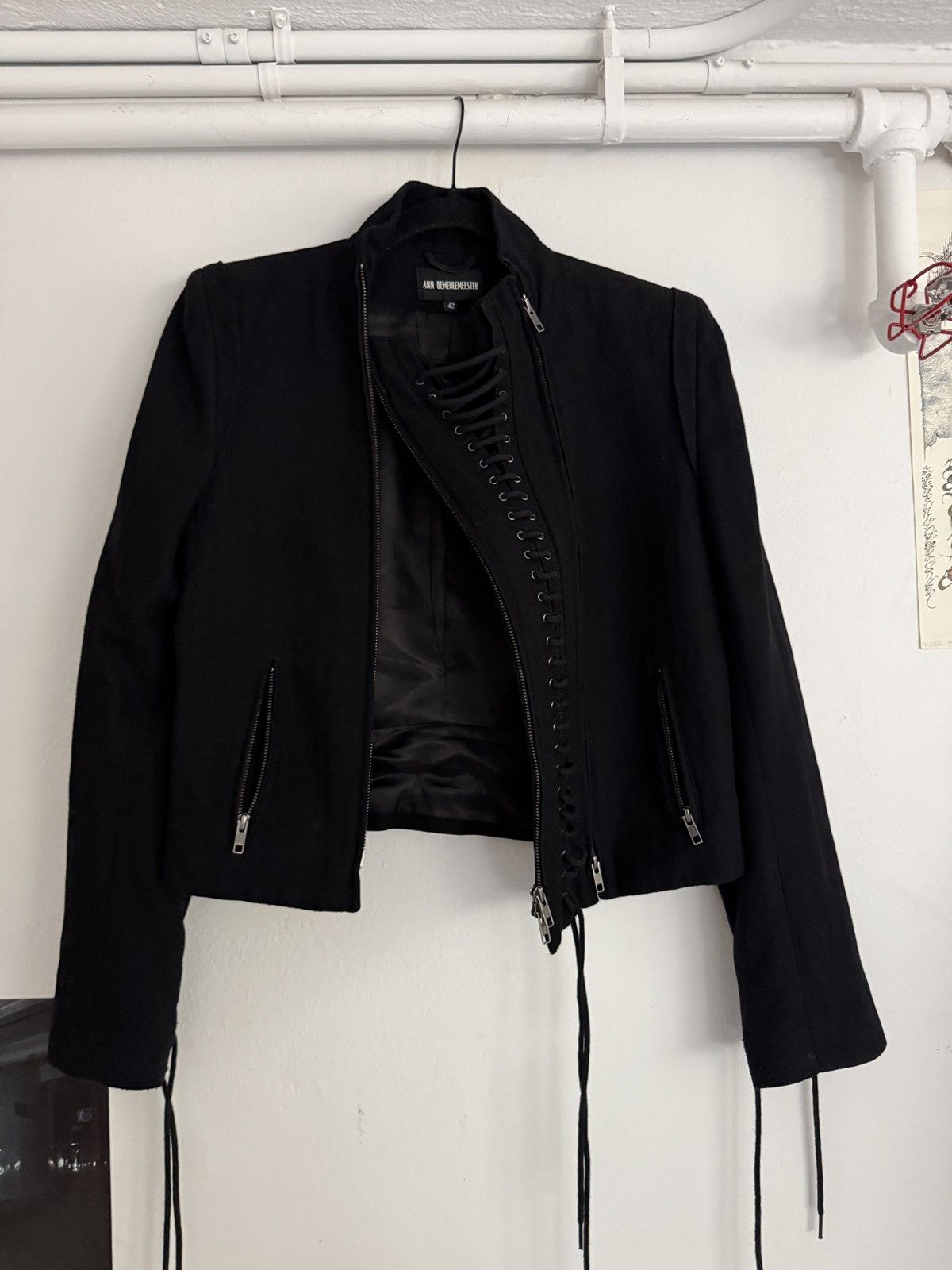 Ann Demeulemeester FW 2011 Ann Demeulemeester Lace Corset Double Zip Jacket Size M / US 6-8 / IT 42-44 - 5 Thumbnail