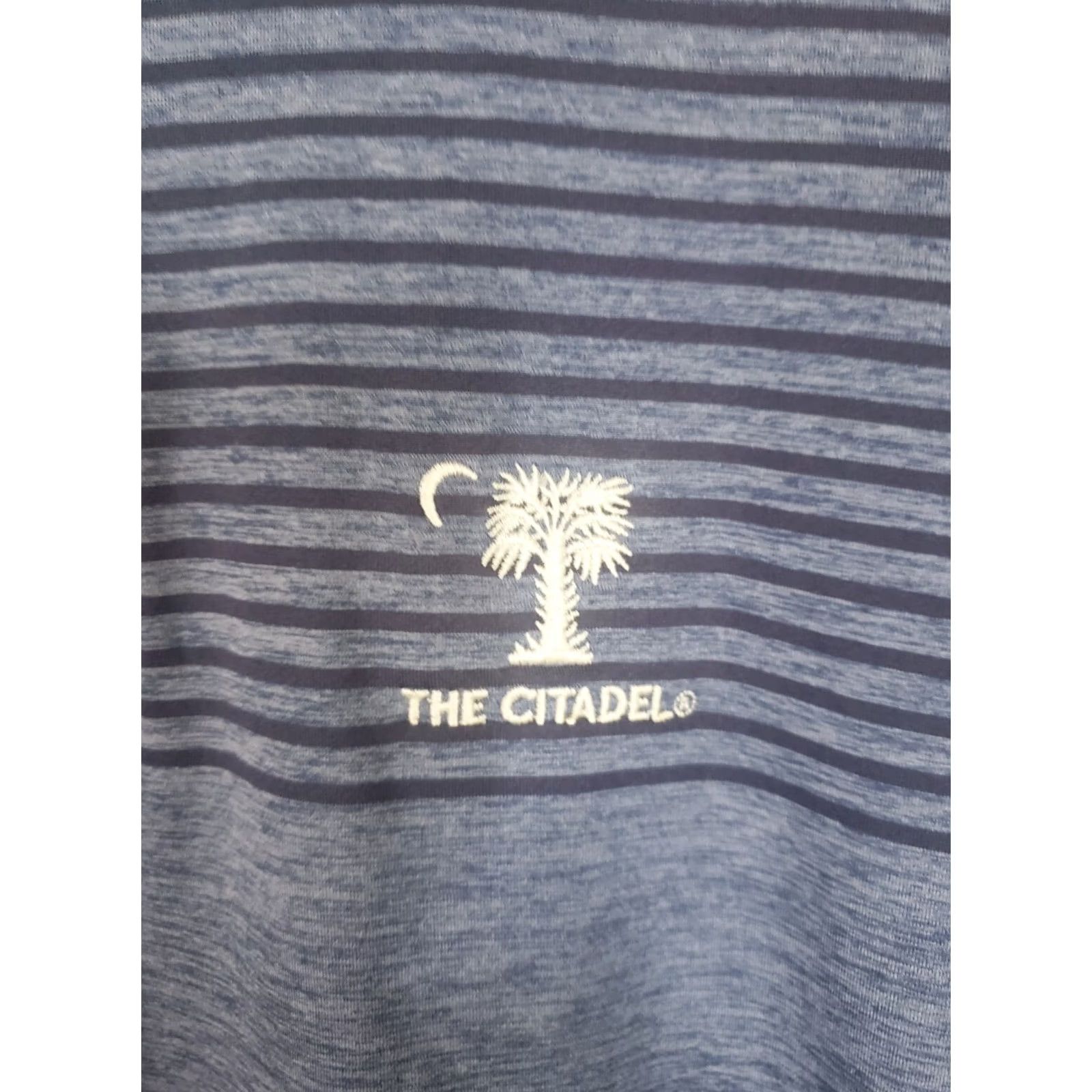Peter Millar Peter Millar Summer Comfort Polo Shirt Men's M Blue Striped Stretch Logo Citidel Military College Casual Golf Walking Size US M / EU 48-50 / 2 - 4 Thumbnail
