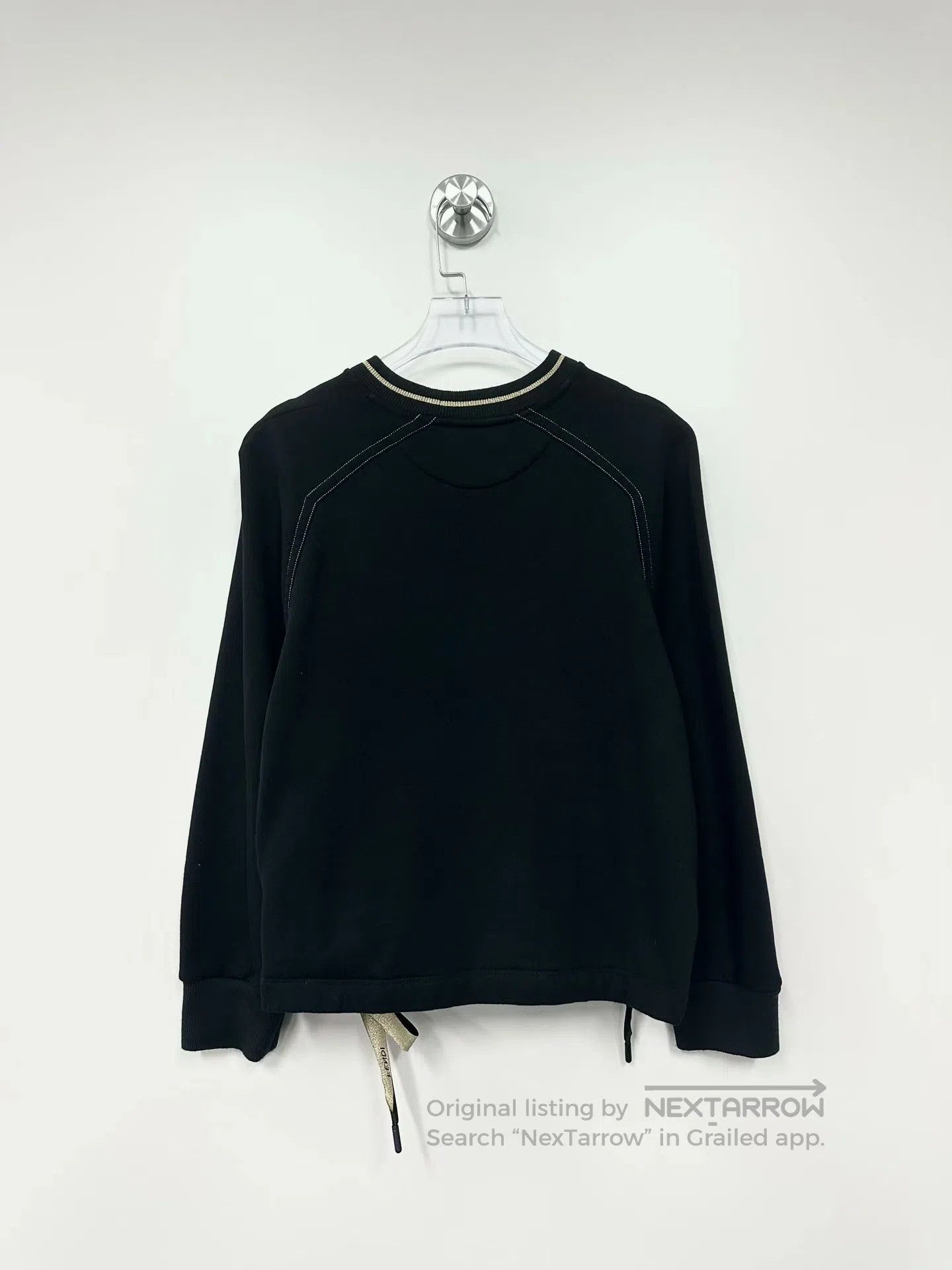 Fendi FENDI Black Embroidered Letter Logo Ribbon Sweatshirt| Size US M / EU 48-50 / 2 - 2 Thumbnail