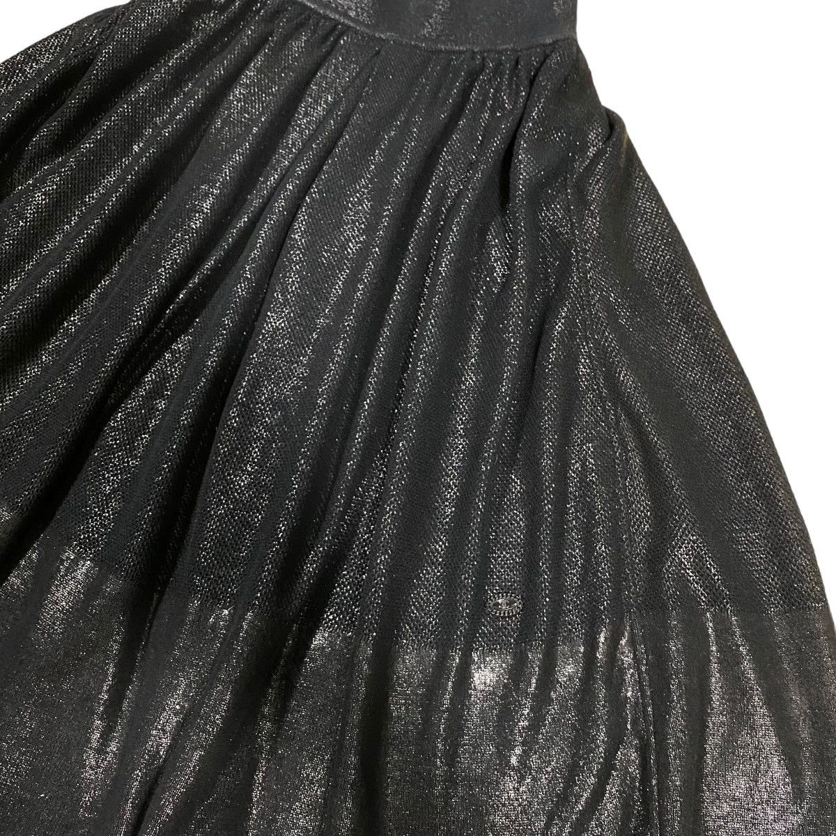 Chanel × Vintage Vintage Chanel Black Coated Skirt Size 24" / US 00 / IT 34 - 7 Thumbnail