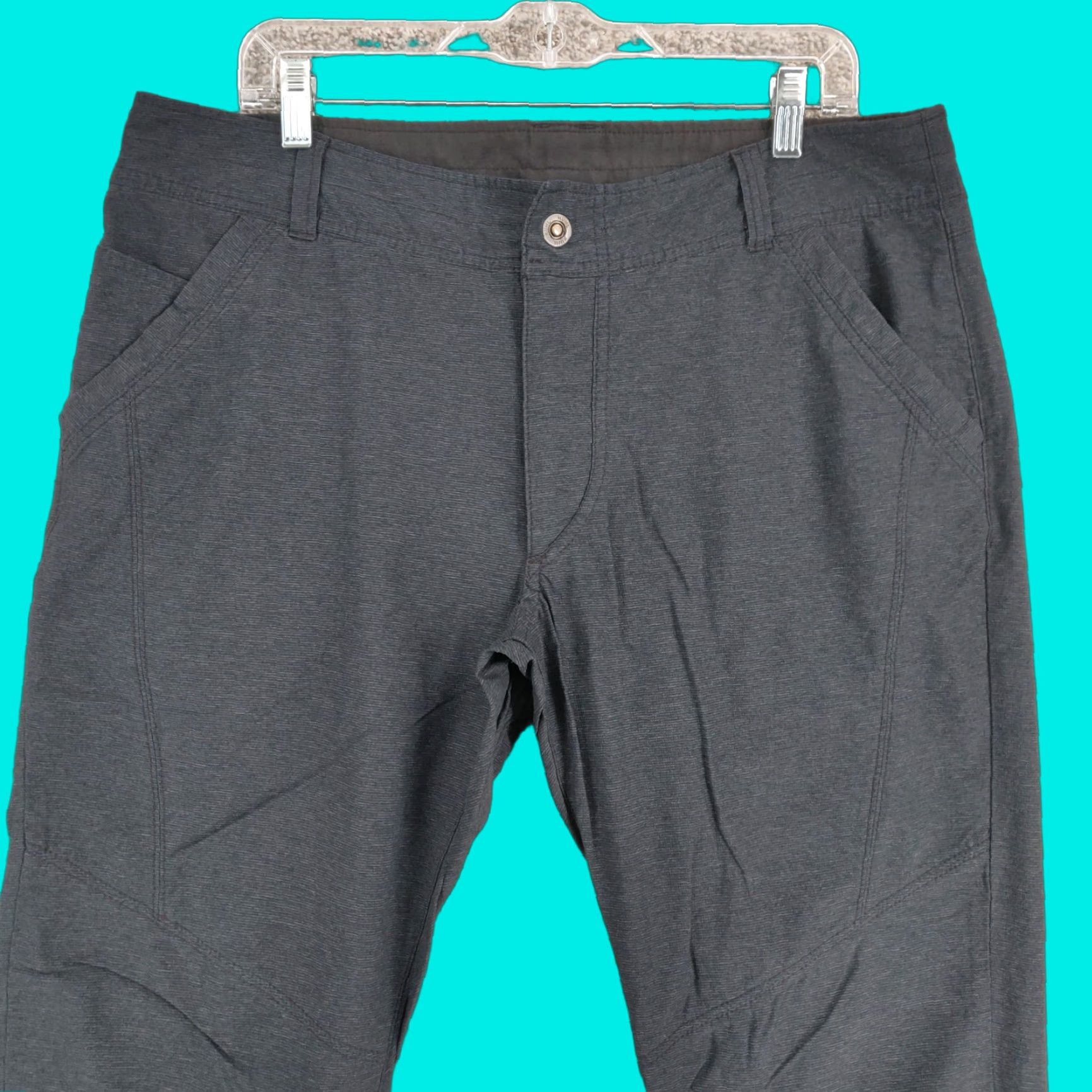 Vintage Kuhl Deceptr Pants Mens 36x32 Gray Chino Stretch Nylon Polyester Spandex Canvas 5-Pocket Regular Size US 36 / EU 52 - 1 Thumbnail