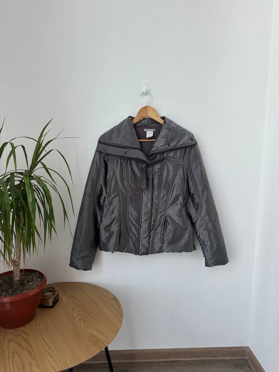 Sarah Pacini × Vintage Vintage Sarah Pacini Nylon Gray Womens Jacket Size S / US 4 / IT 40 - 1 Thumbnail