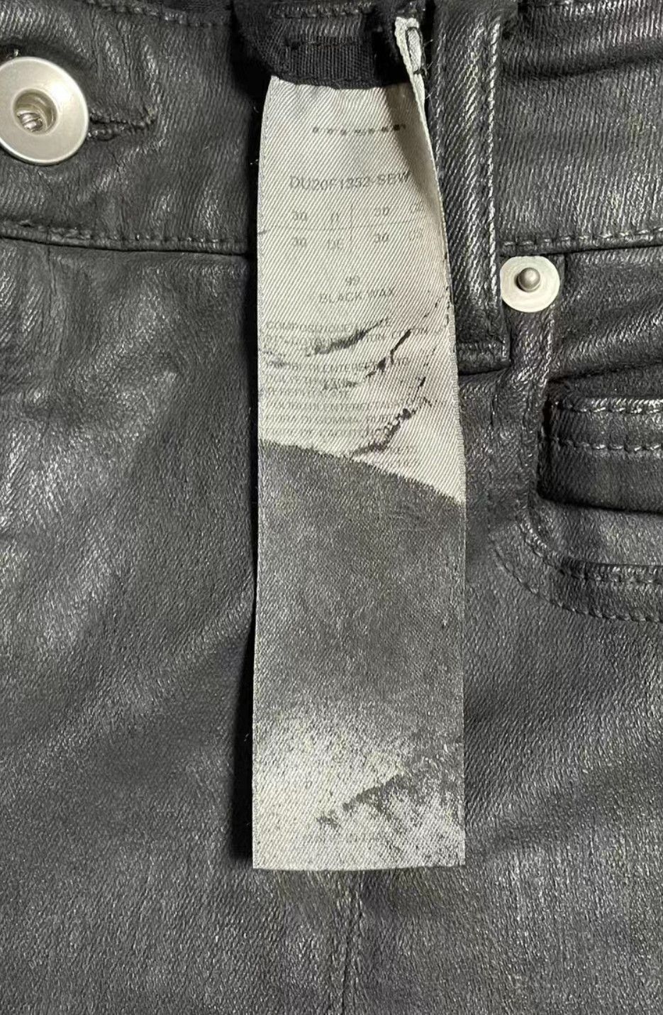 Rick Owens Rick Owens Rick Owens Black Waxed Pants-2507 Size US 30 / EU 46 - 3 Thumbnail