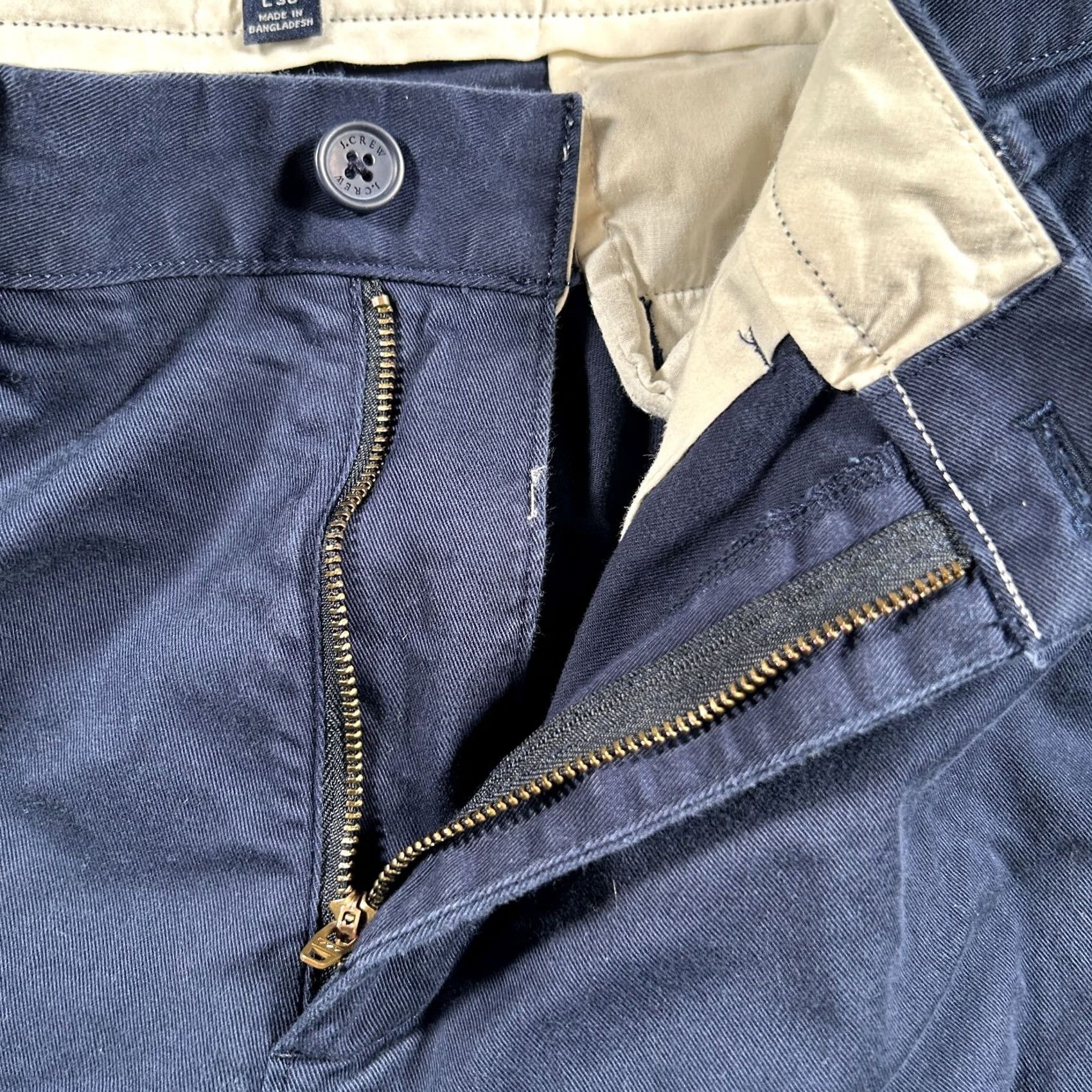 J.Crew J.CREW Chino Pants Mens 34x28 Blue Straight Flat Front Button Zipper Casual Everyday Preppy Golf City Mens Size US 34 / EU 50 - 7 Thumbnail