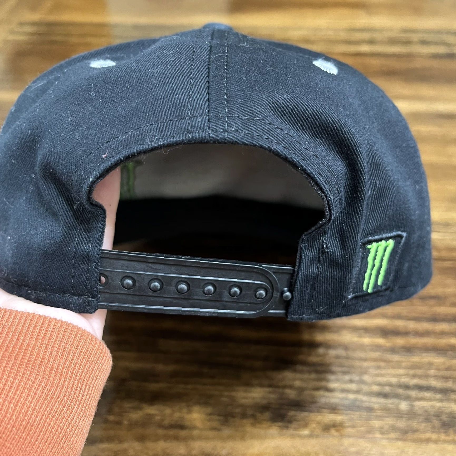 Vintage Monster Energy Hat Cap Snap Back Adjustable Black Gray 2 Stripe CYOD Vintage Men One Size Black Cotton Polyester Knit Adjustable Sn abback? Size ONE SIZE - 4 Thumbnail