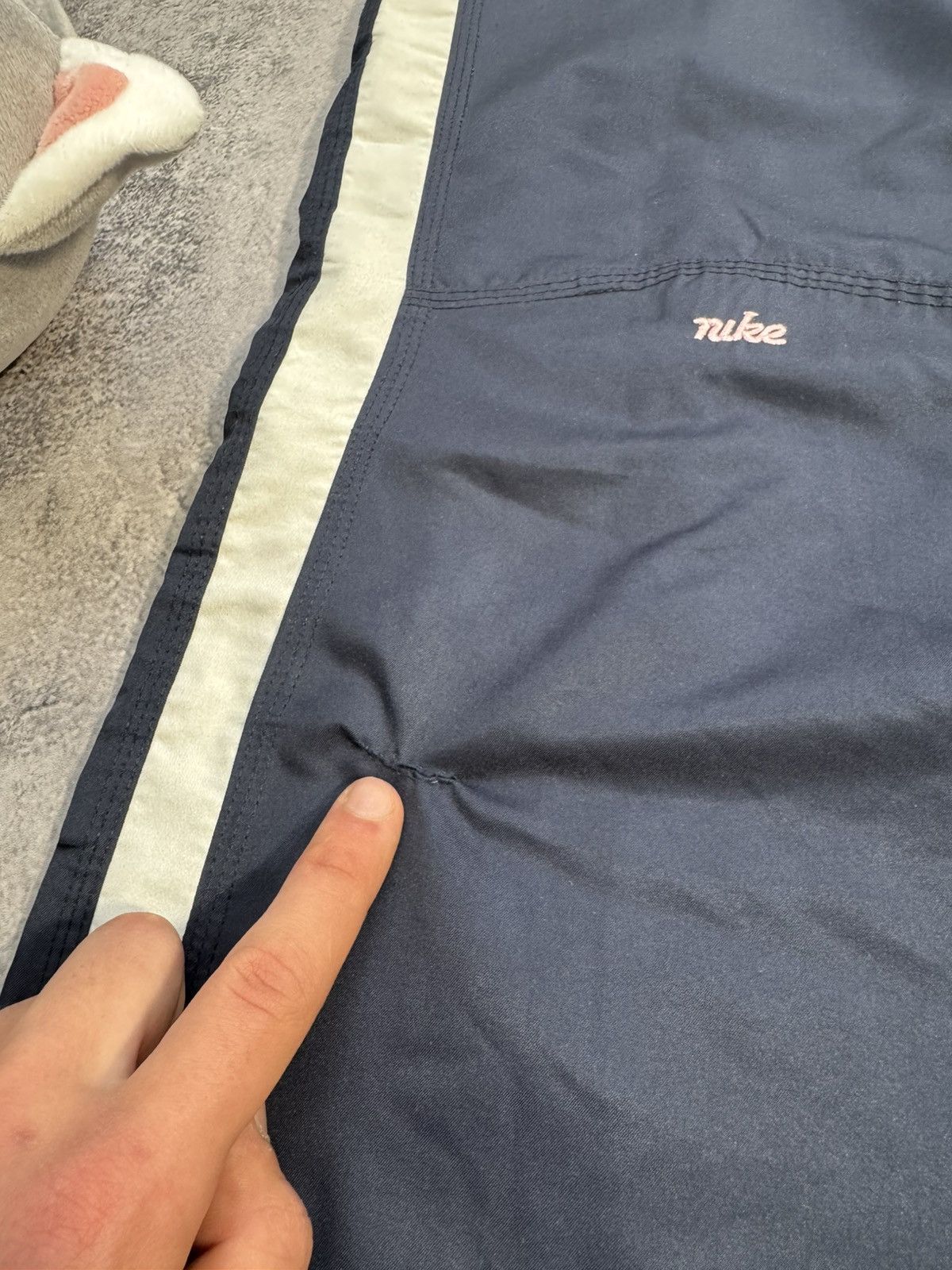 Nike × Vintage Nike Small Swoosh Boot Cut Vintage 90s Buggy Sweatpants Size 36" / US 14 / IT 50 - 10 Thumbnail