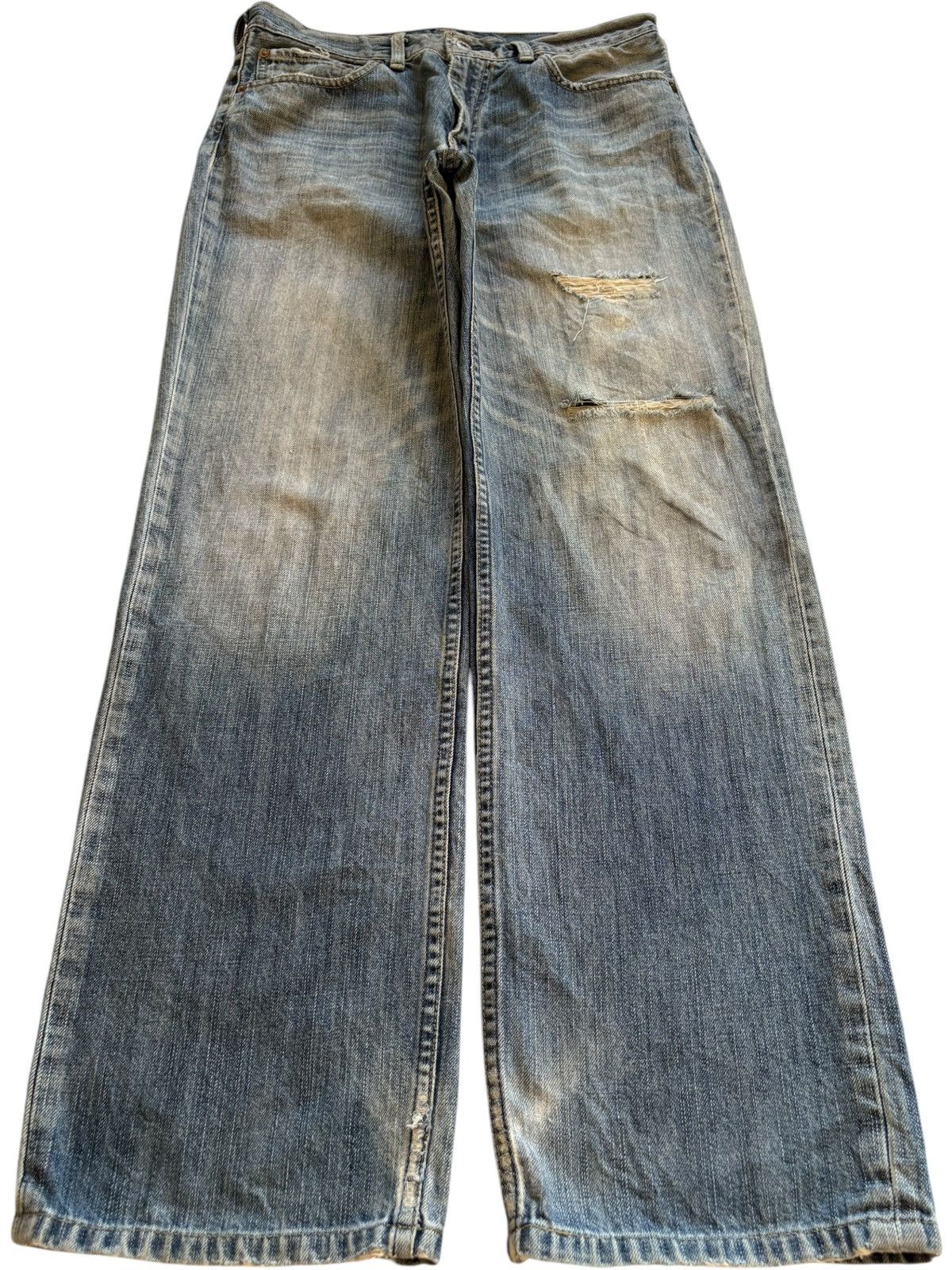 Levi's Vintage 90s Levis 502 Mud Wash Ripped Loose Baggy Jeans Size US 30 / EU 46 - 1 Thumbnail