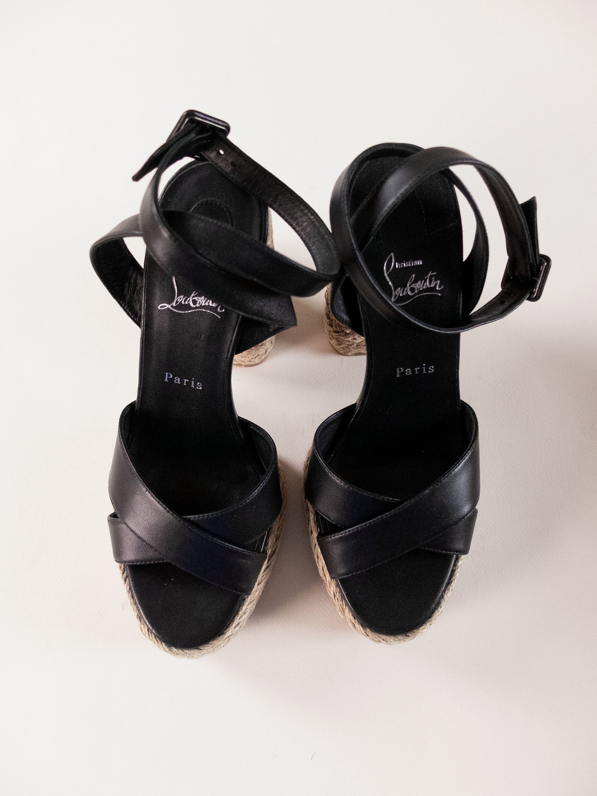 Christian Louboutin CHRISTIAN LOUBOUTIN Super Mariza black leather sandals Size US 10 / IT 40 - 6 Thumbnail