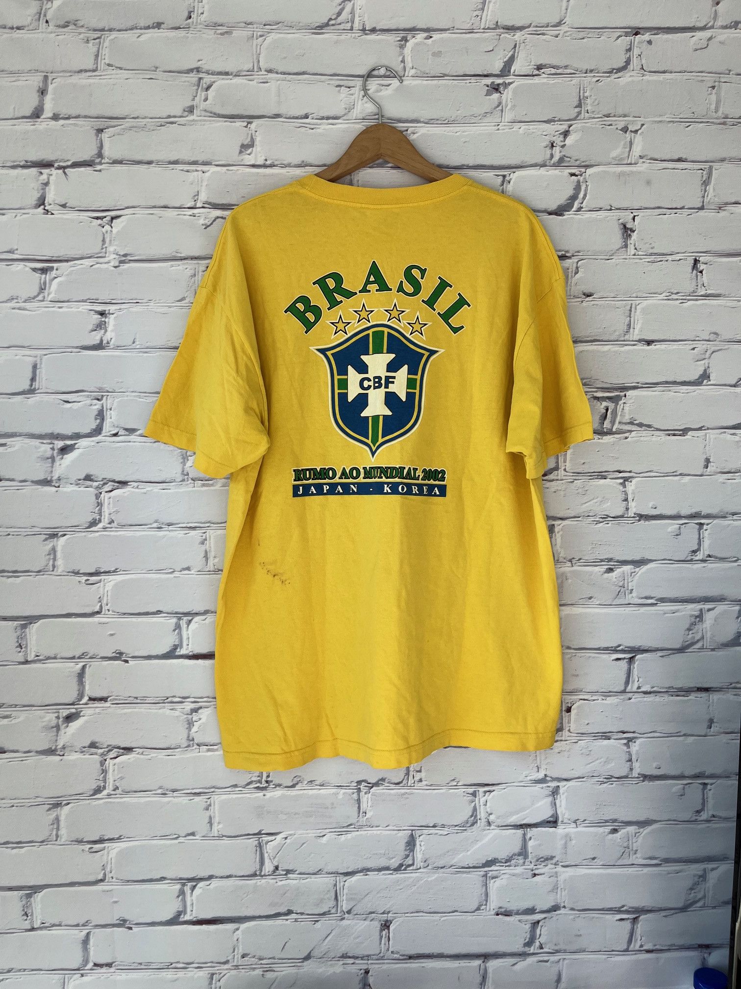 Vintage Vintage 2002 Brasil Korea vs. Japan World Cup T-Shirt Size US XL / EU 56 / 4 - 3 Thumbnail