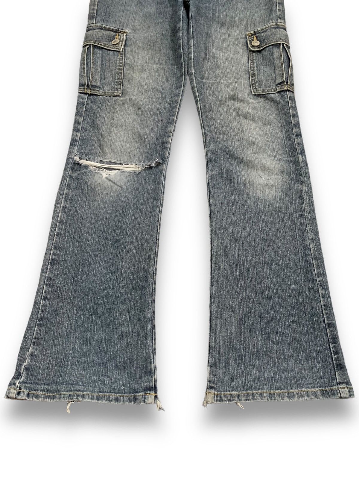 Japanese Brand Vintage Japanese Brand Oririn Flare Distressed Cargo Jeans Size US 29 - 9 Thumbnail